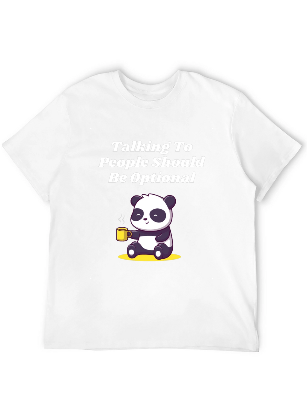 Optional Talking Panda Black T-Shirt