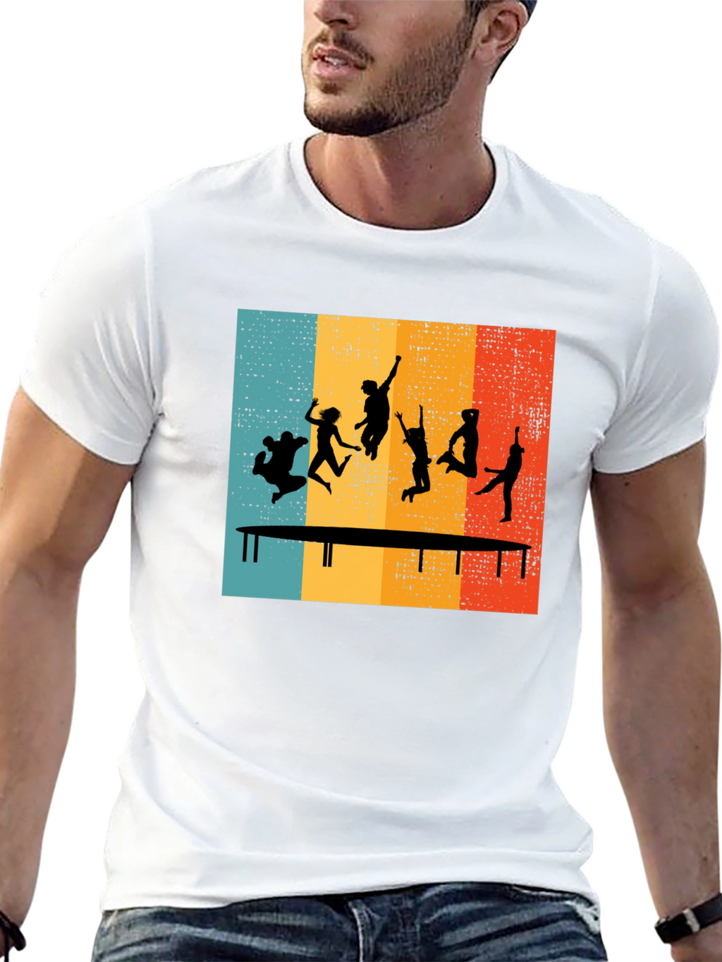 Retro Trampoline Jumping T-Shirt