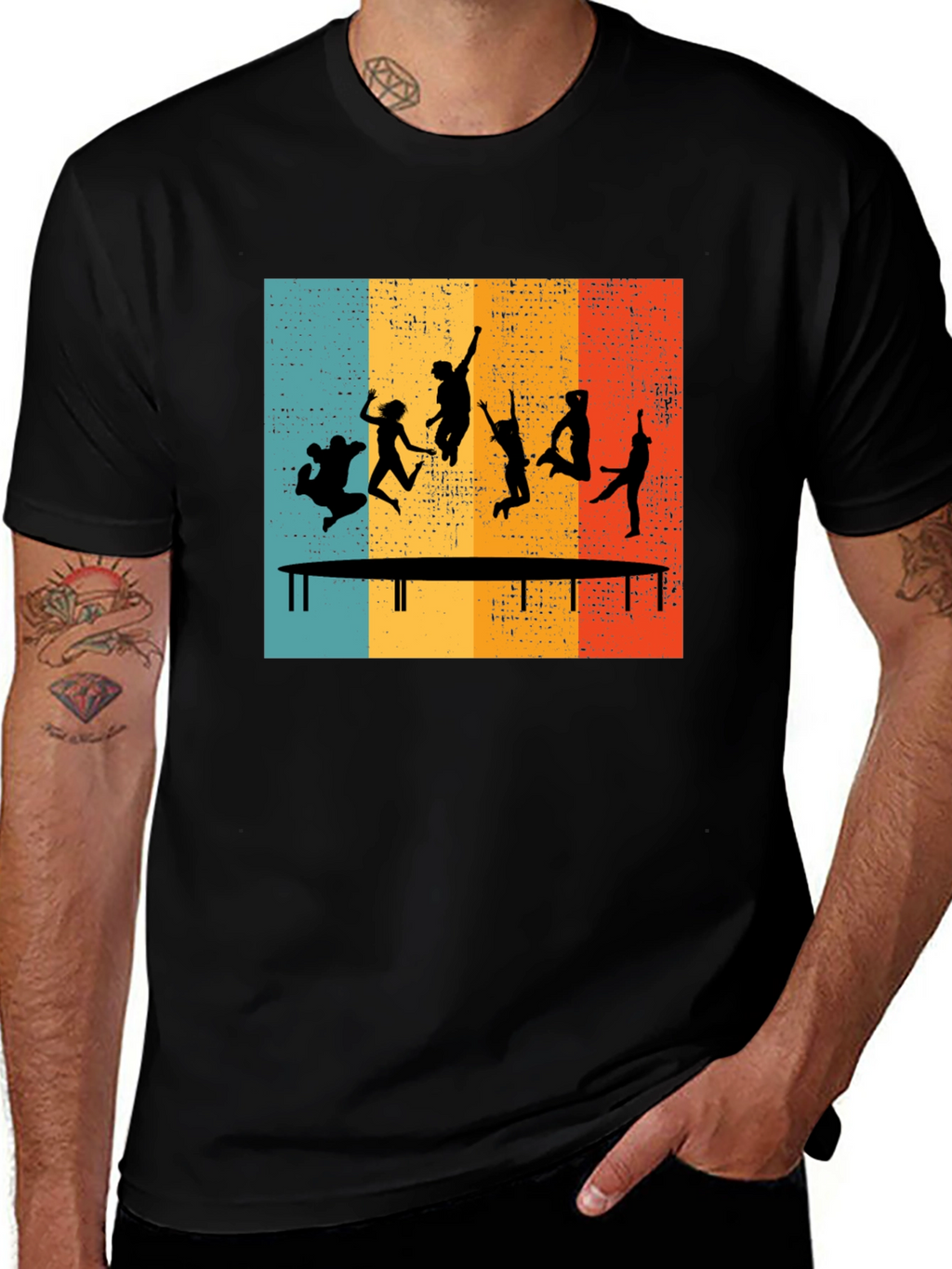 Retro Trampoline Jumping T-Shirt