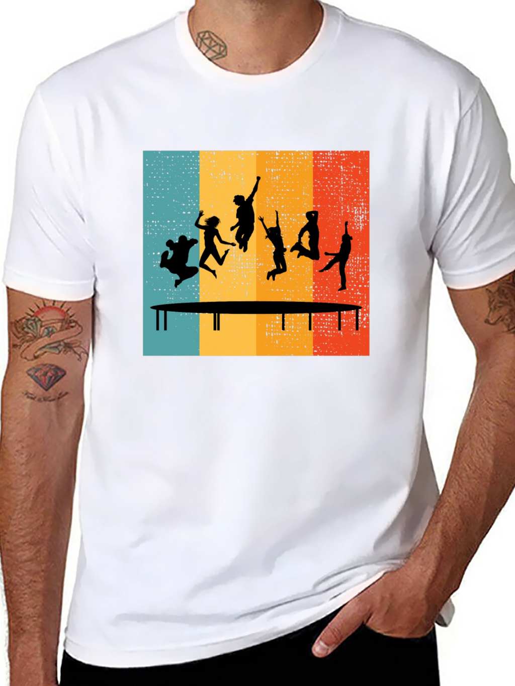 Retro Trampoline Jumping T-Shirt