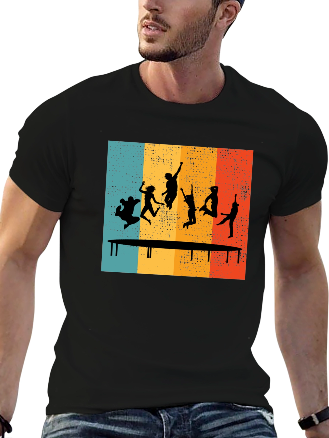 Retro Trampoline Jumping T-Shirt