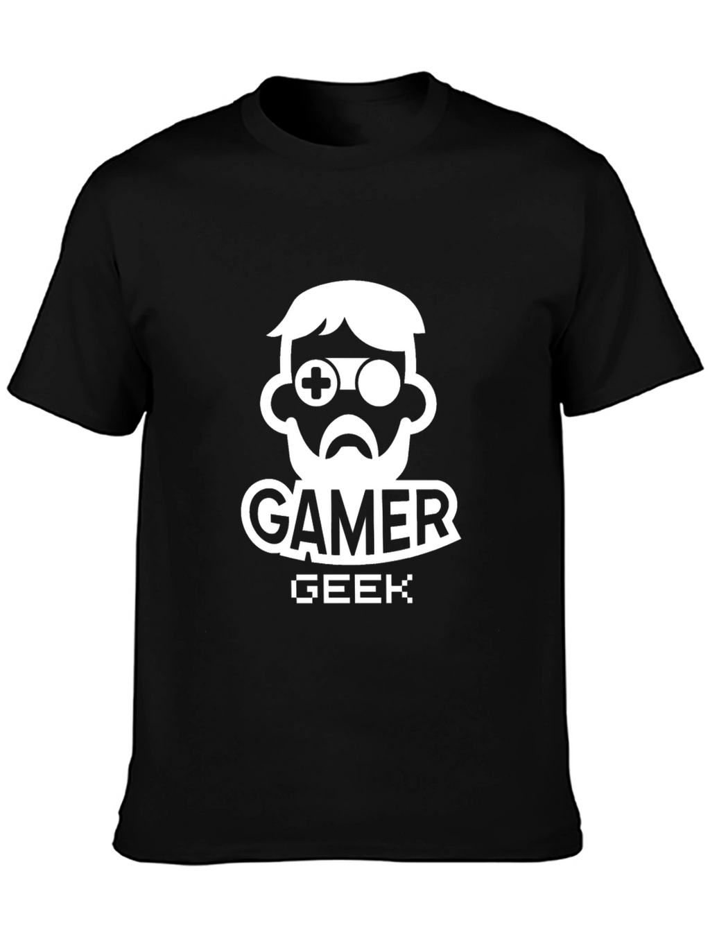 Gamer Geek Graphic Tee - Black Cotton T-Shirt