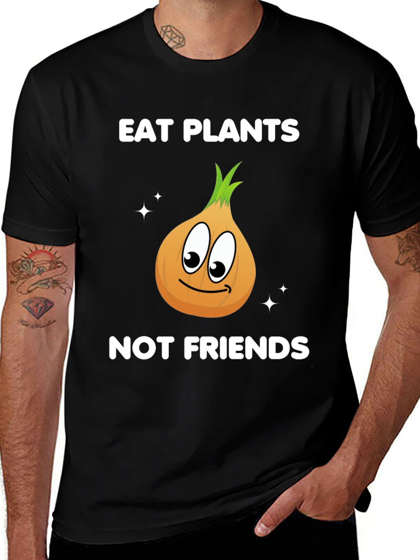 Eat Plants Not Friends Vegan Graphic T-Shirt