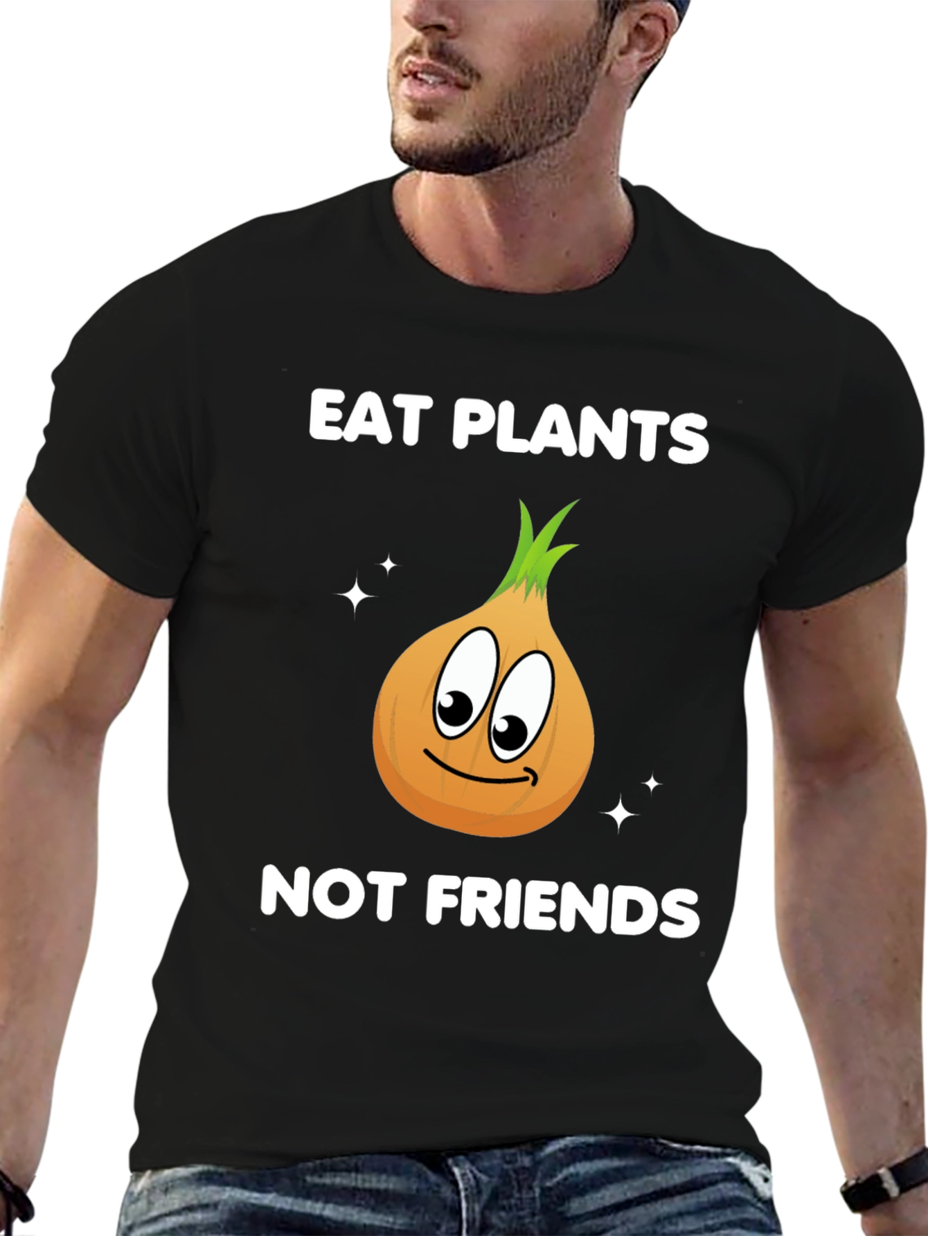 Eat Plants Not Friends Vegan Graphic T-Shirt