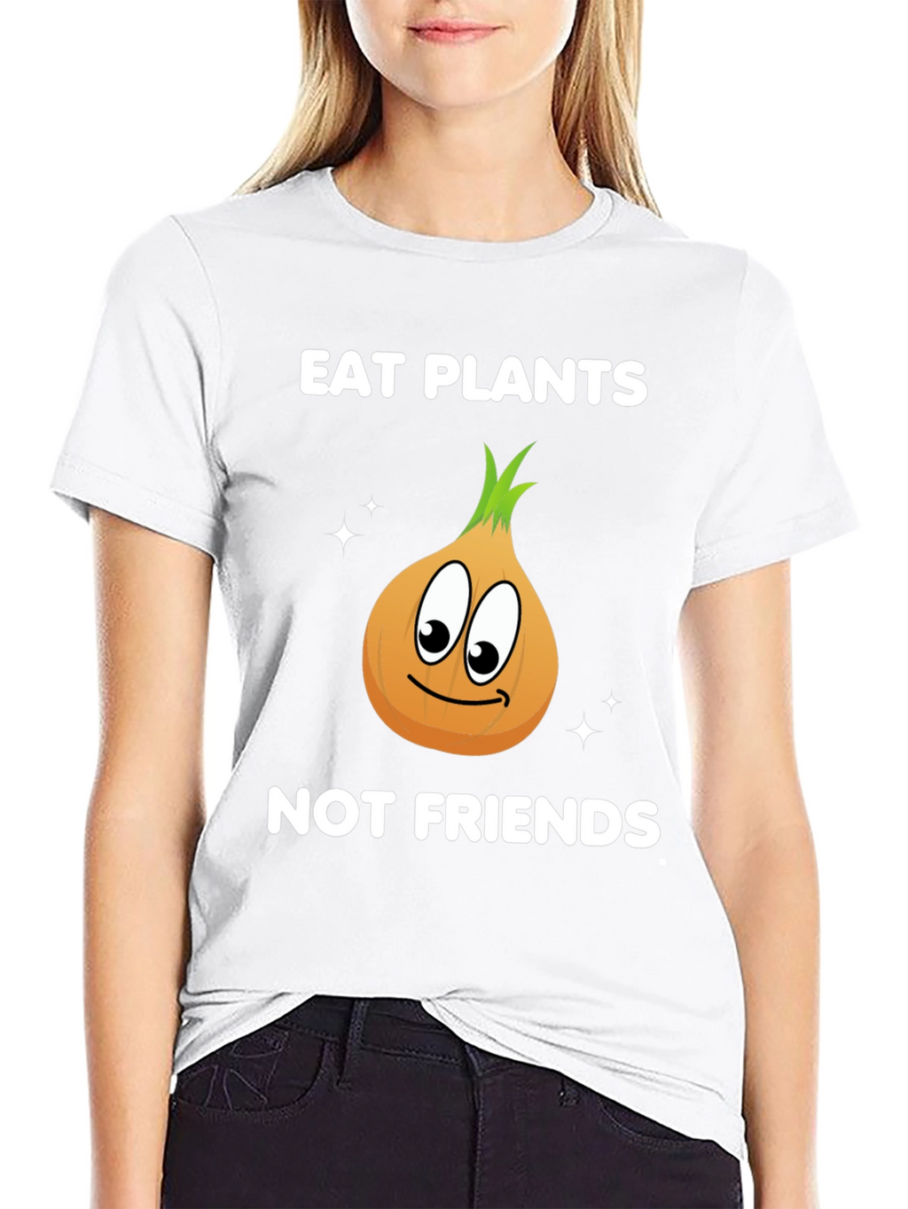 Eat Plants Not Friends Vegan Graphic T-Shirt