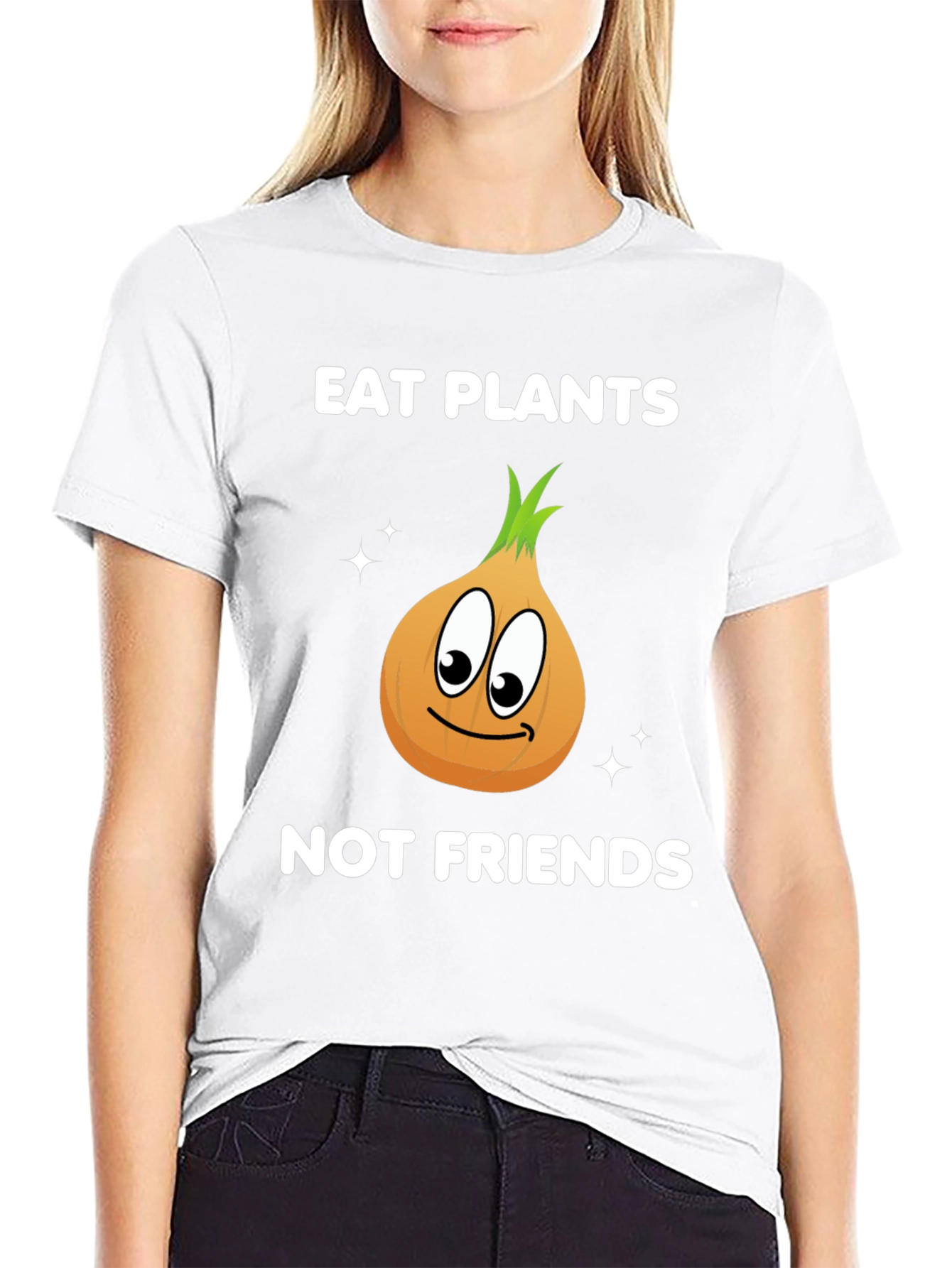 Eat Plants Not Friends Vegan Graphic T-Shirt