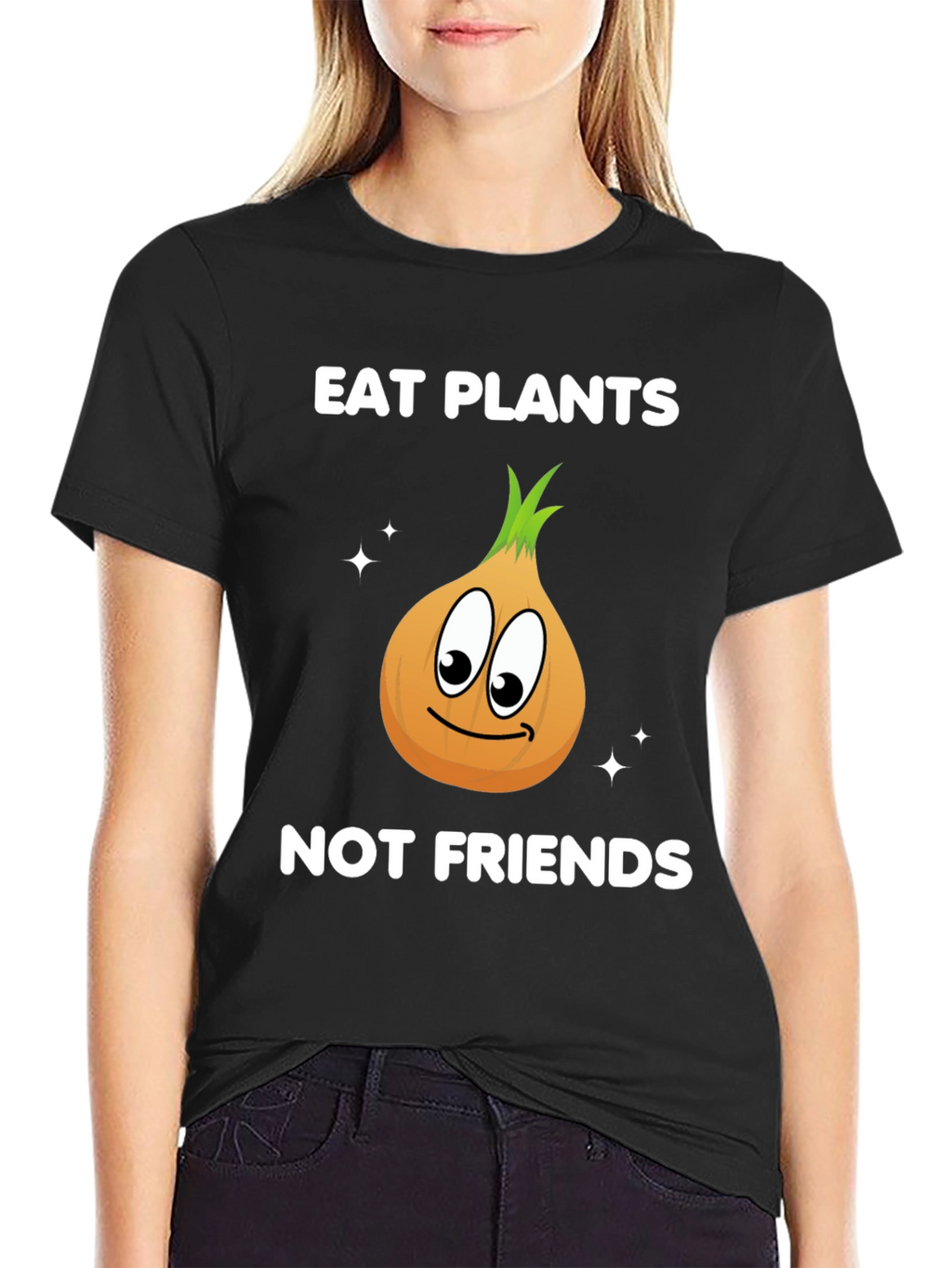 Eat Plants Not Friends Vegan Graphic T-Shirt