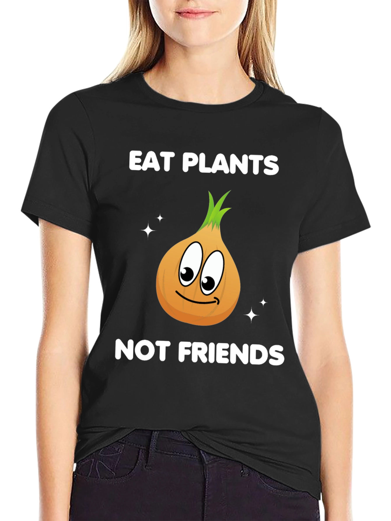 Eat Plants Not Friends Vegan Graphic T-Shirt