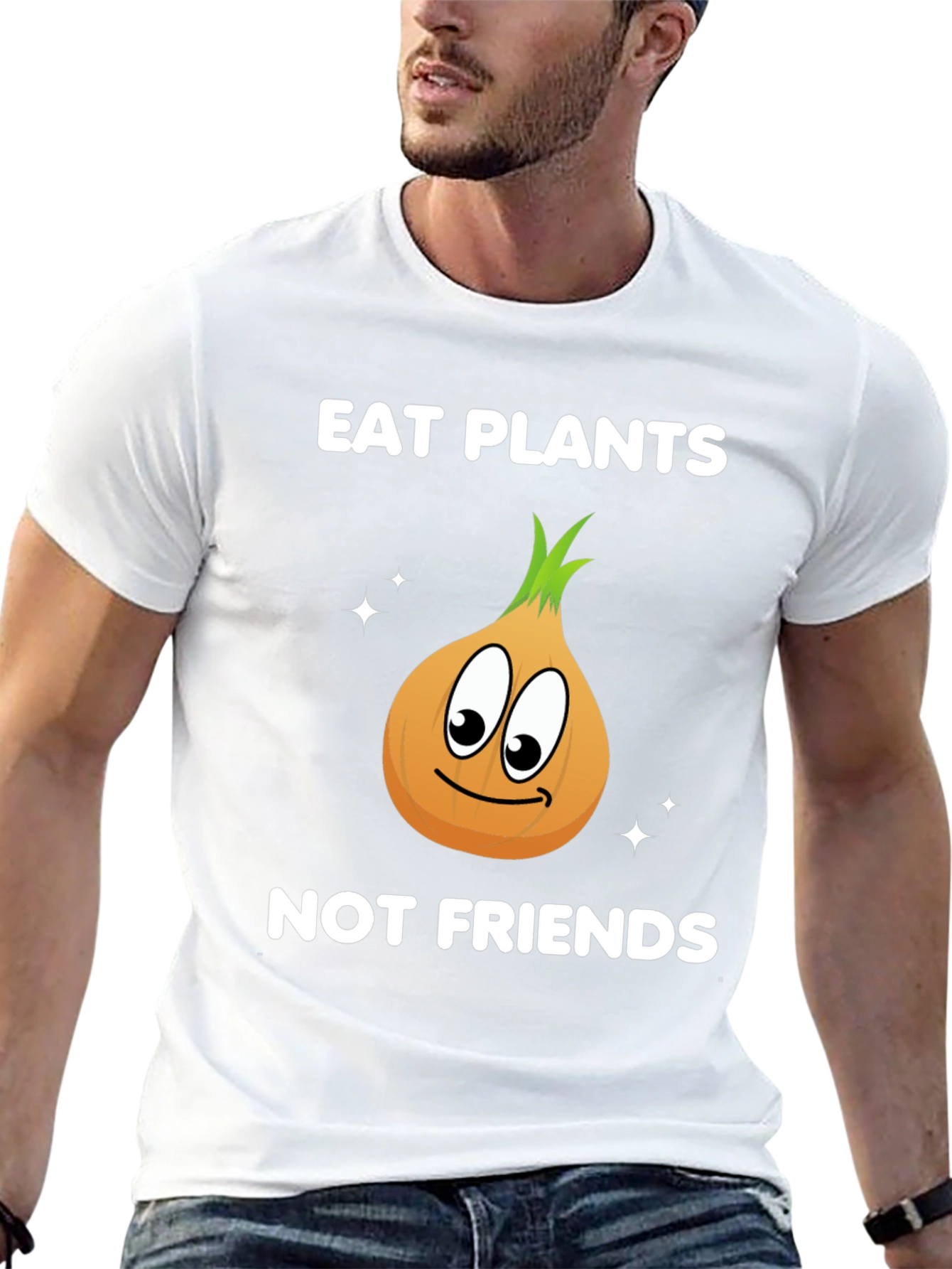 Eat Plants Not Friends Vegan Graphic T-Shirt