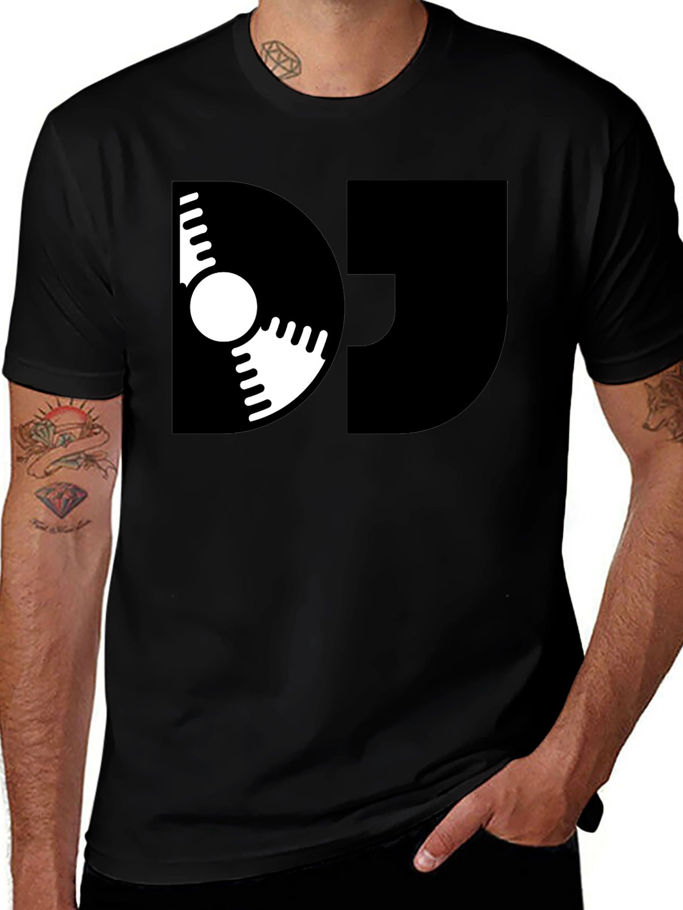 DJ Graphic Tee - Vinyl Record Design