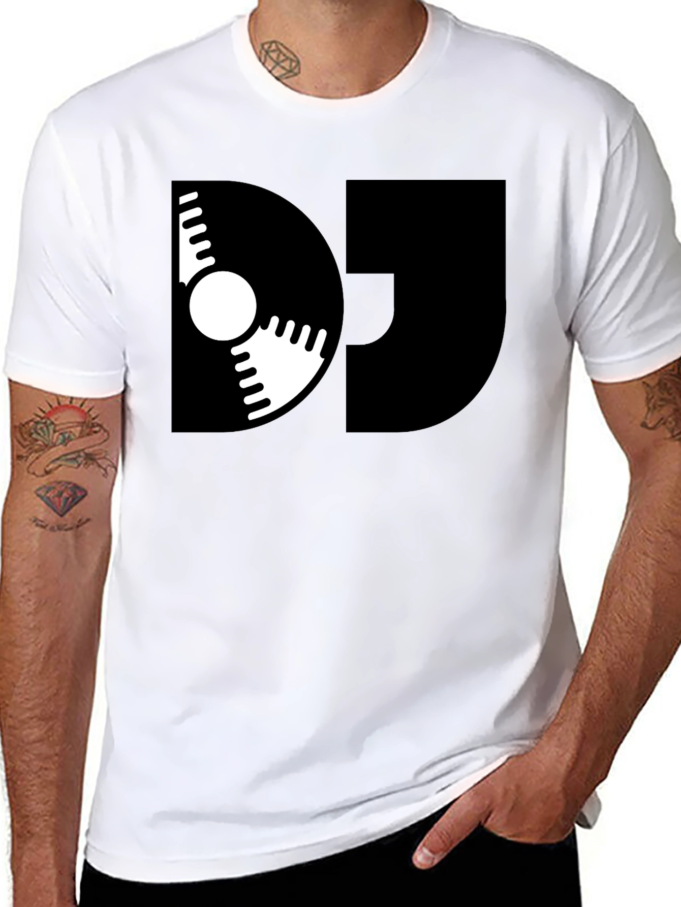 DJ Graphic Tee - Vinyl Record Design