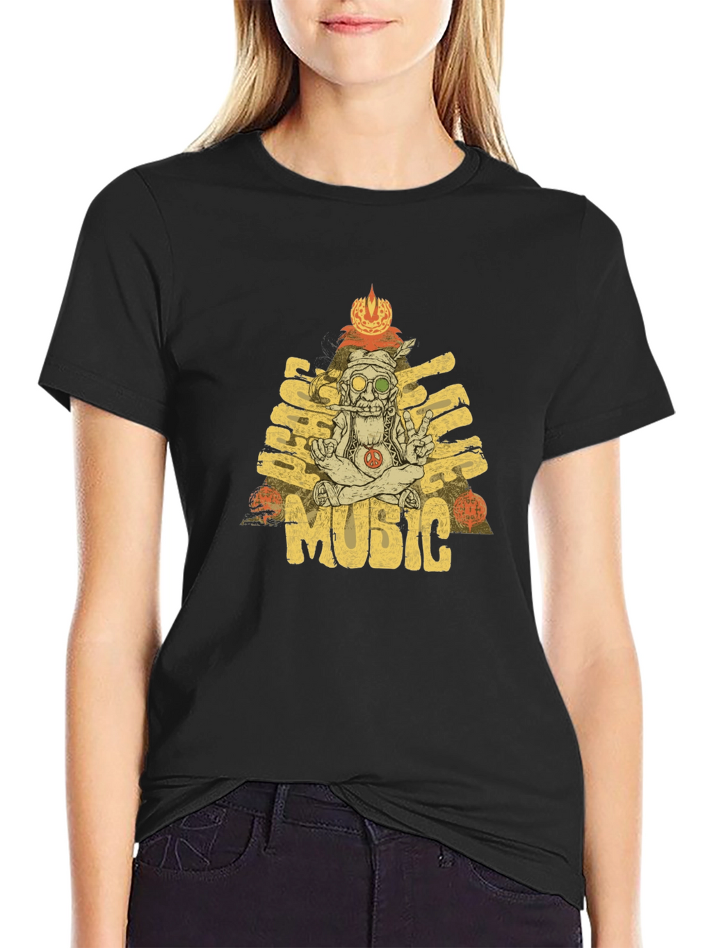 Black Hippie Music T-Shirt