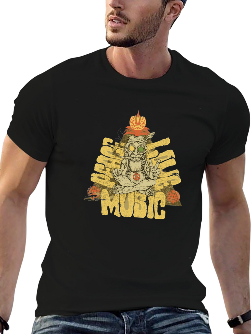 Black Hippie Music T-Shirt