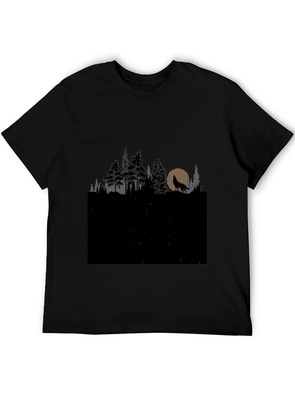 Wolf Howling at Moon in Forest T-Shirt