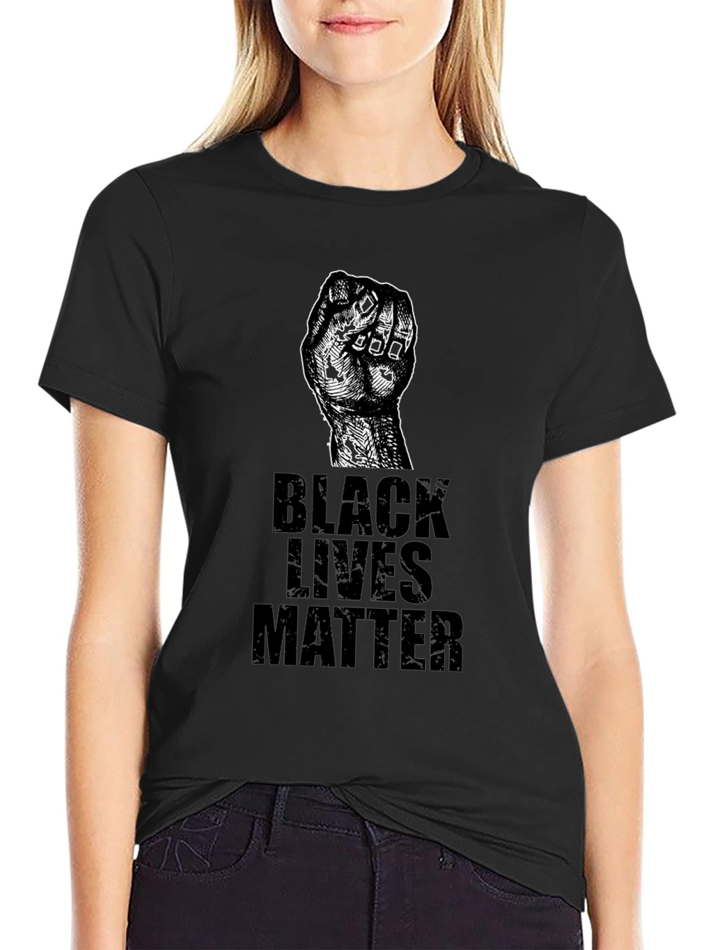 Black Lives Matter Fist Graphic Tee