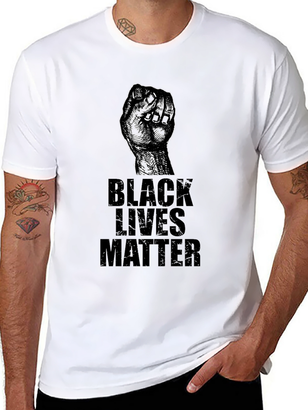 Black Lives Matter Fist Graphic Tee
