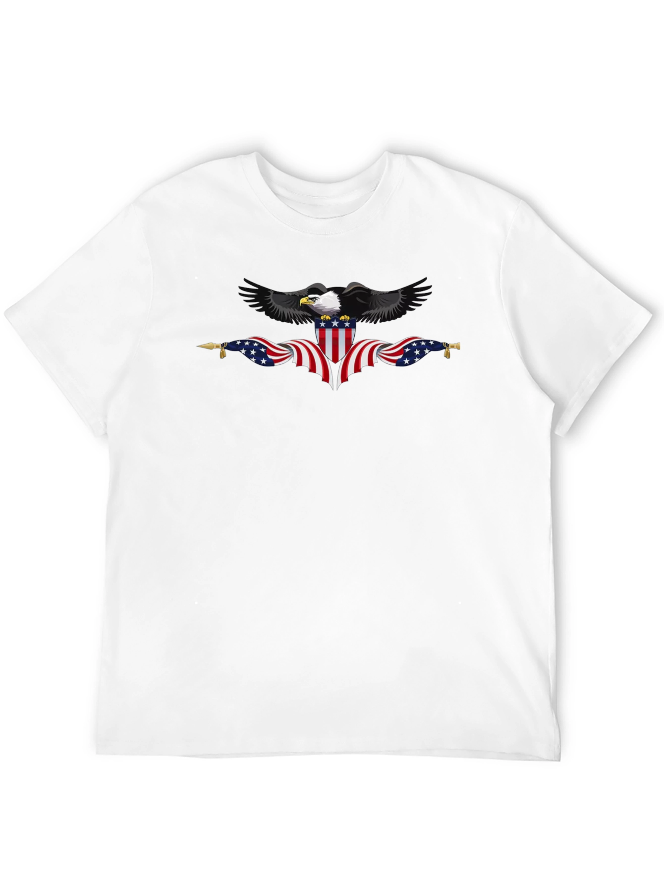 Patriotic Eagle Black T-Shirt - USA Pride