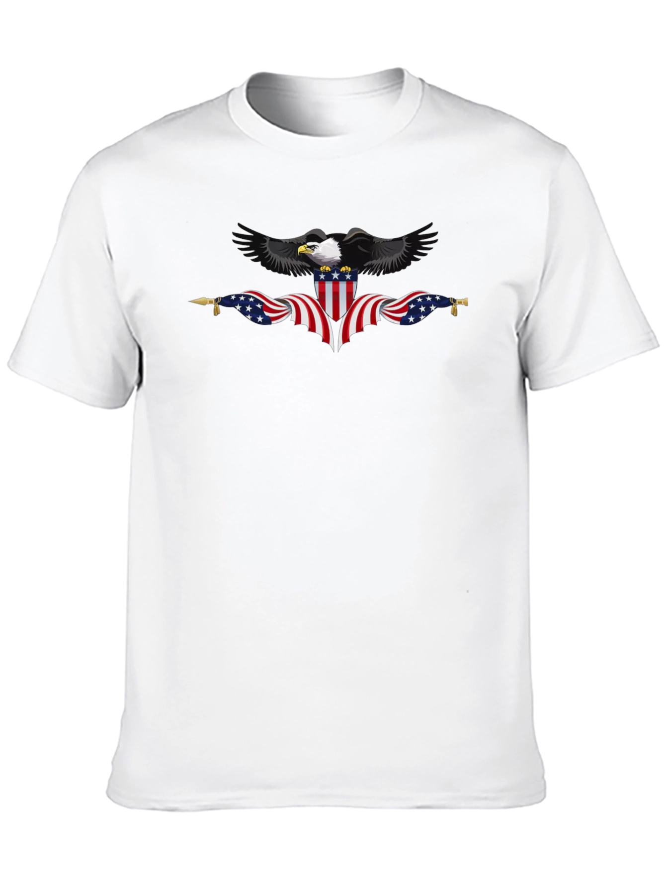 Patriotic Eagle Black T-Shirt - USA Pride