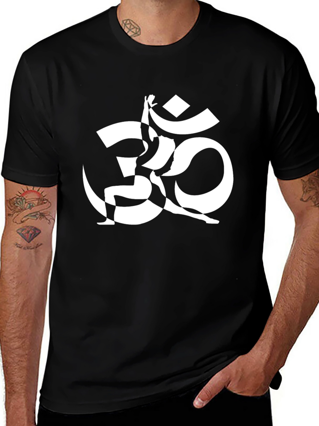 Yoga Om Graphic Black T-Shirt