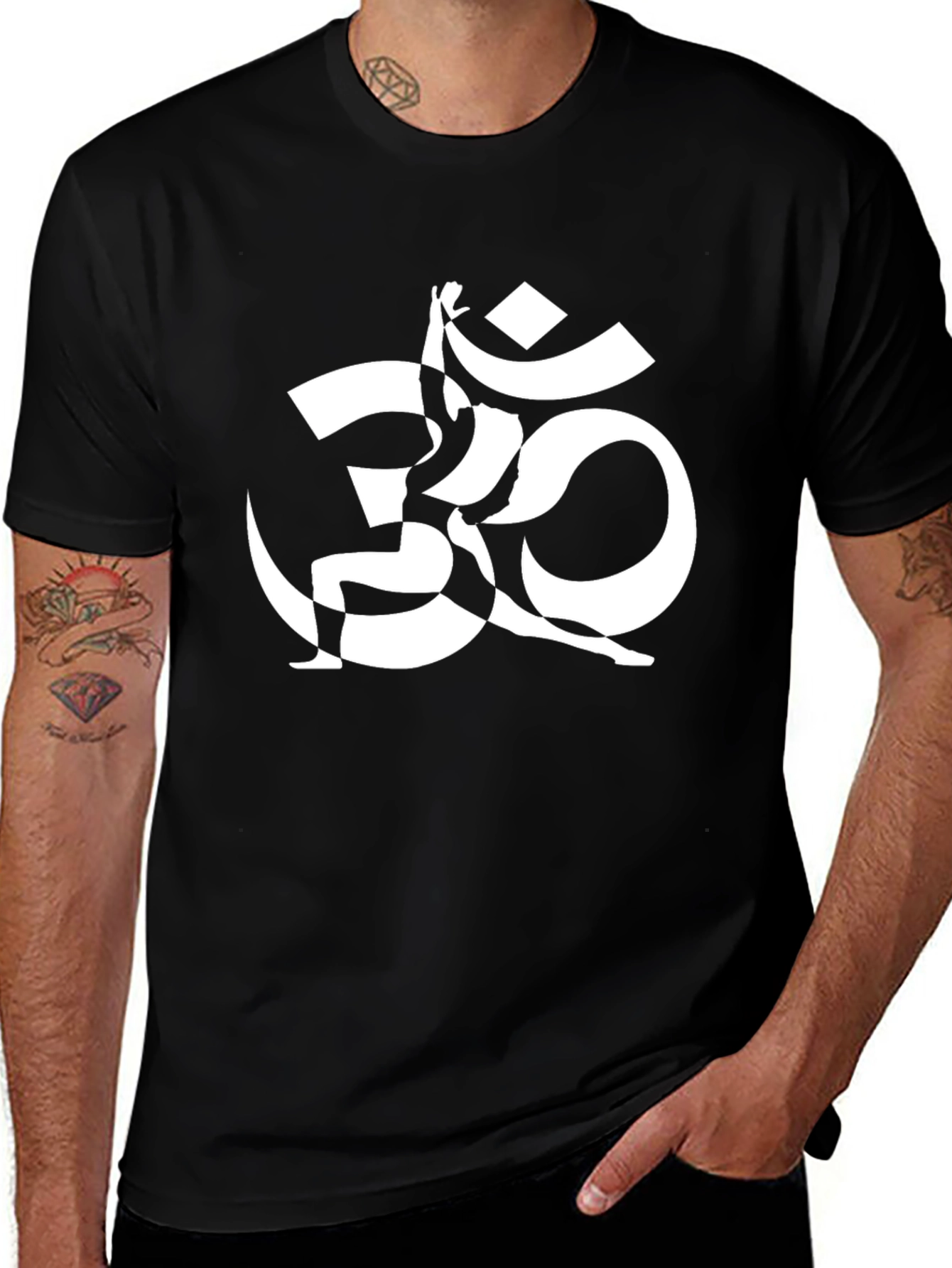 Yoga Om Graphic Black T-Shirt