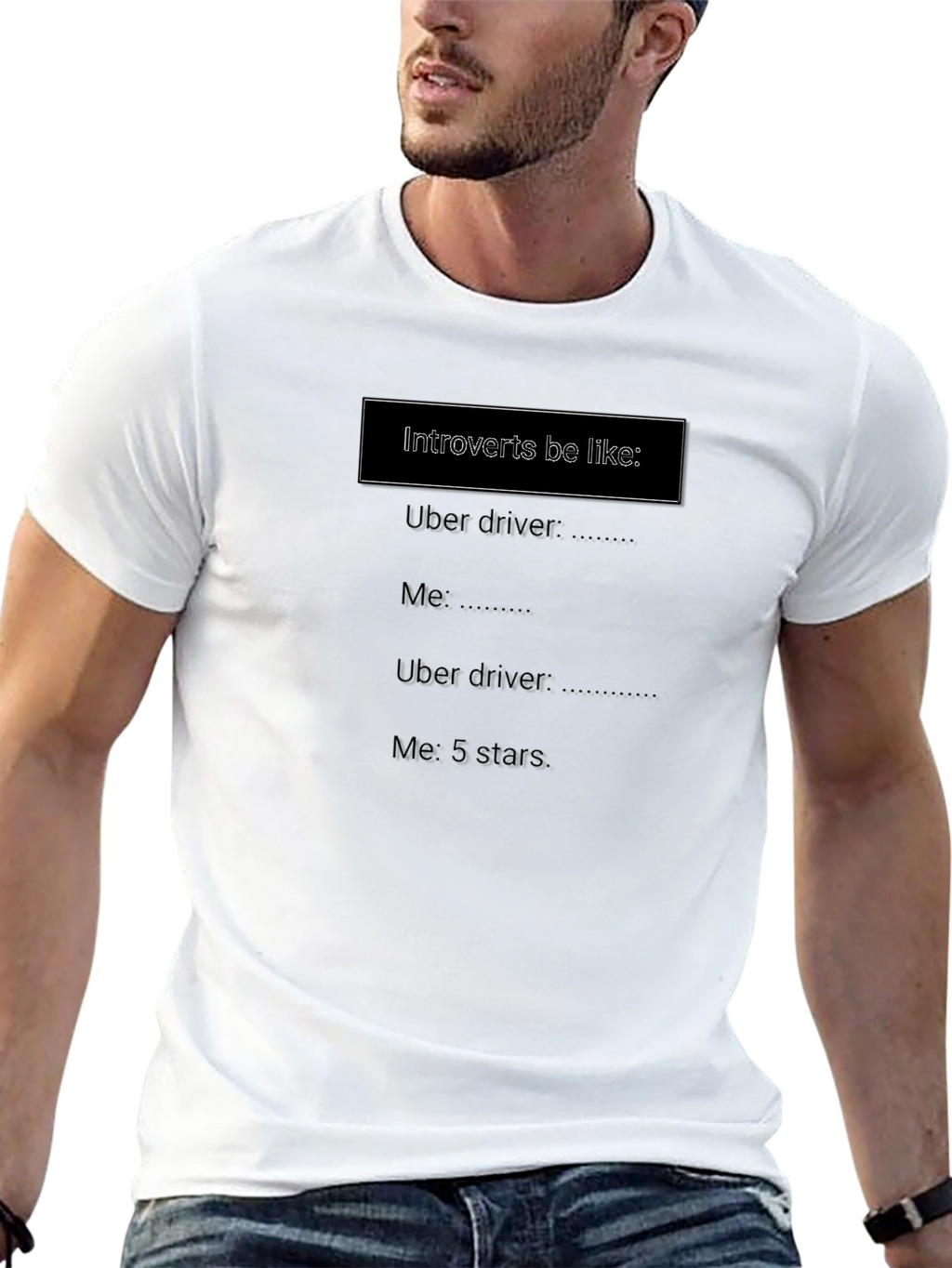 Introvert Uber Driver T-Shirt - Funny Meme Tee