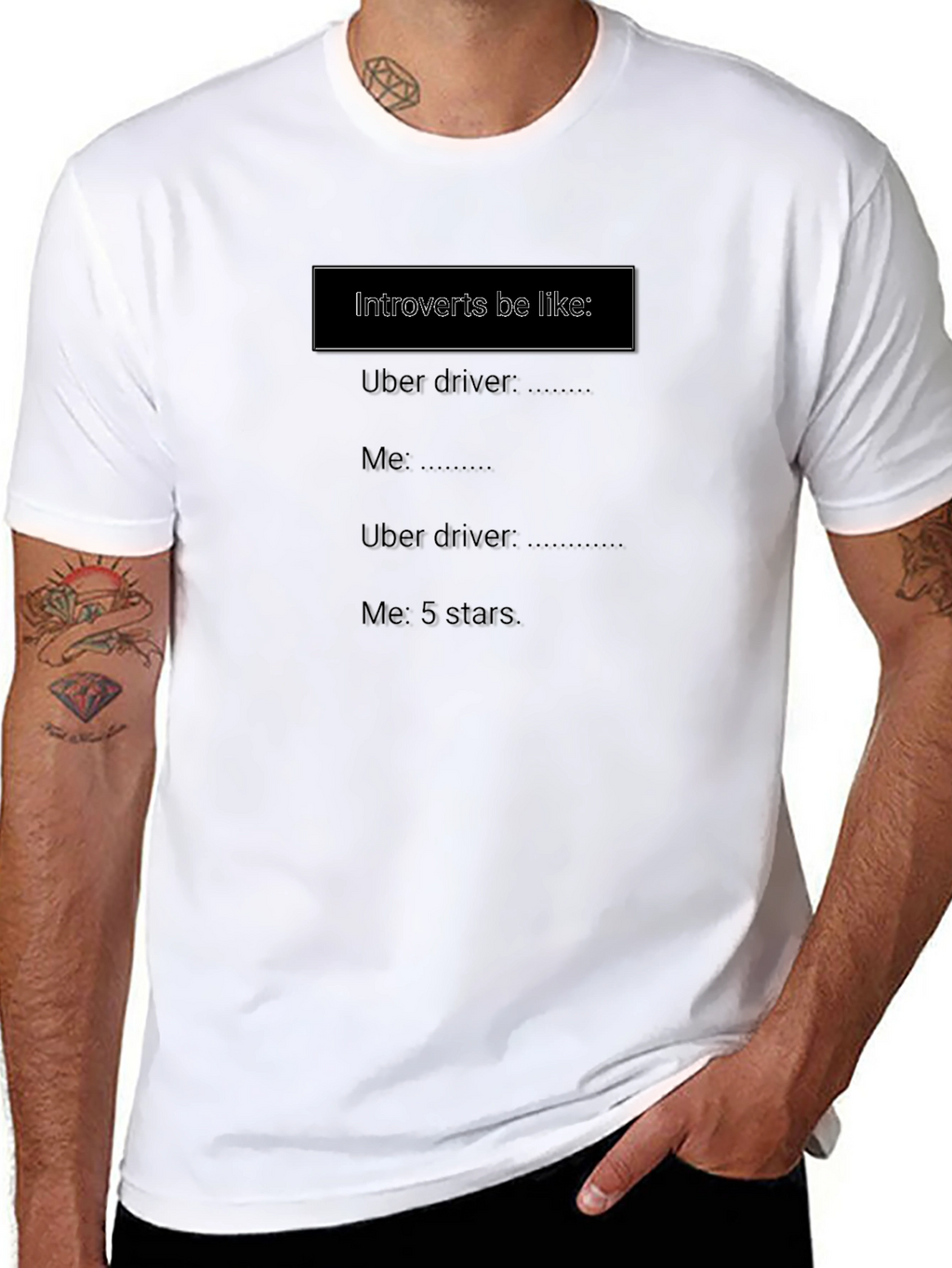 Introvert Uber Driver T-Shirt - Funny Meme Tee
