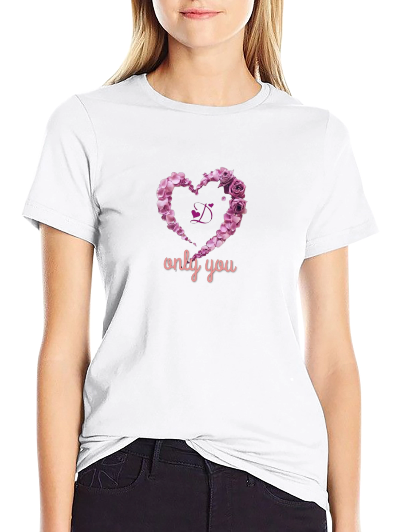 Rose Heart T-Shirt - Only You Design