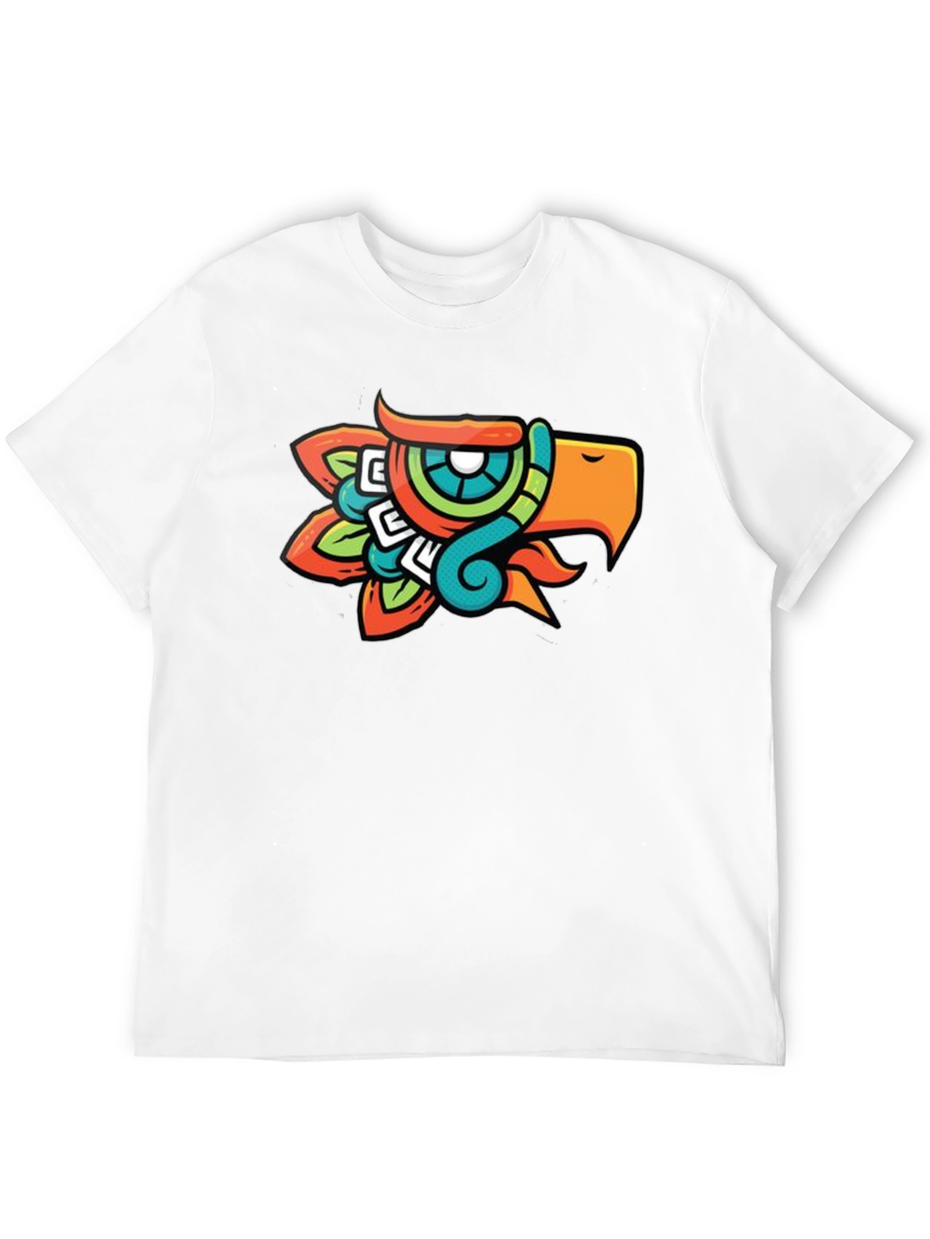 Aztec Eagle Head Graphic T-Shirt