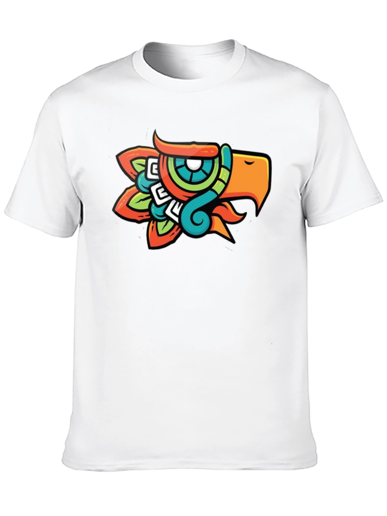 Aztec Eagle Head Graphic T-Shirt