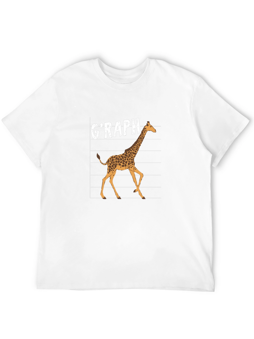 Graph Giraffe Graphic T-Shirt - Black Cotton Tee