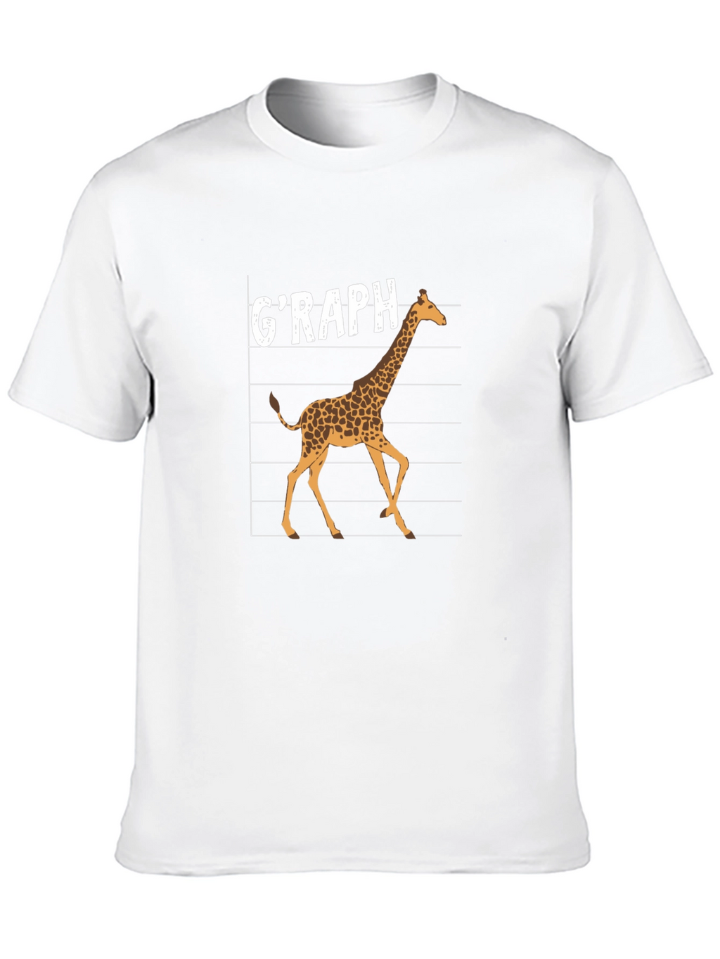 Graph Giraffe Graphic T-Shirt - Black Cotton Tee