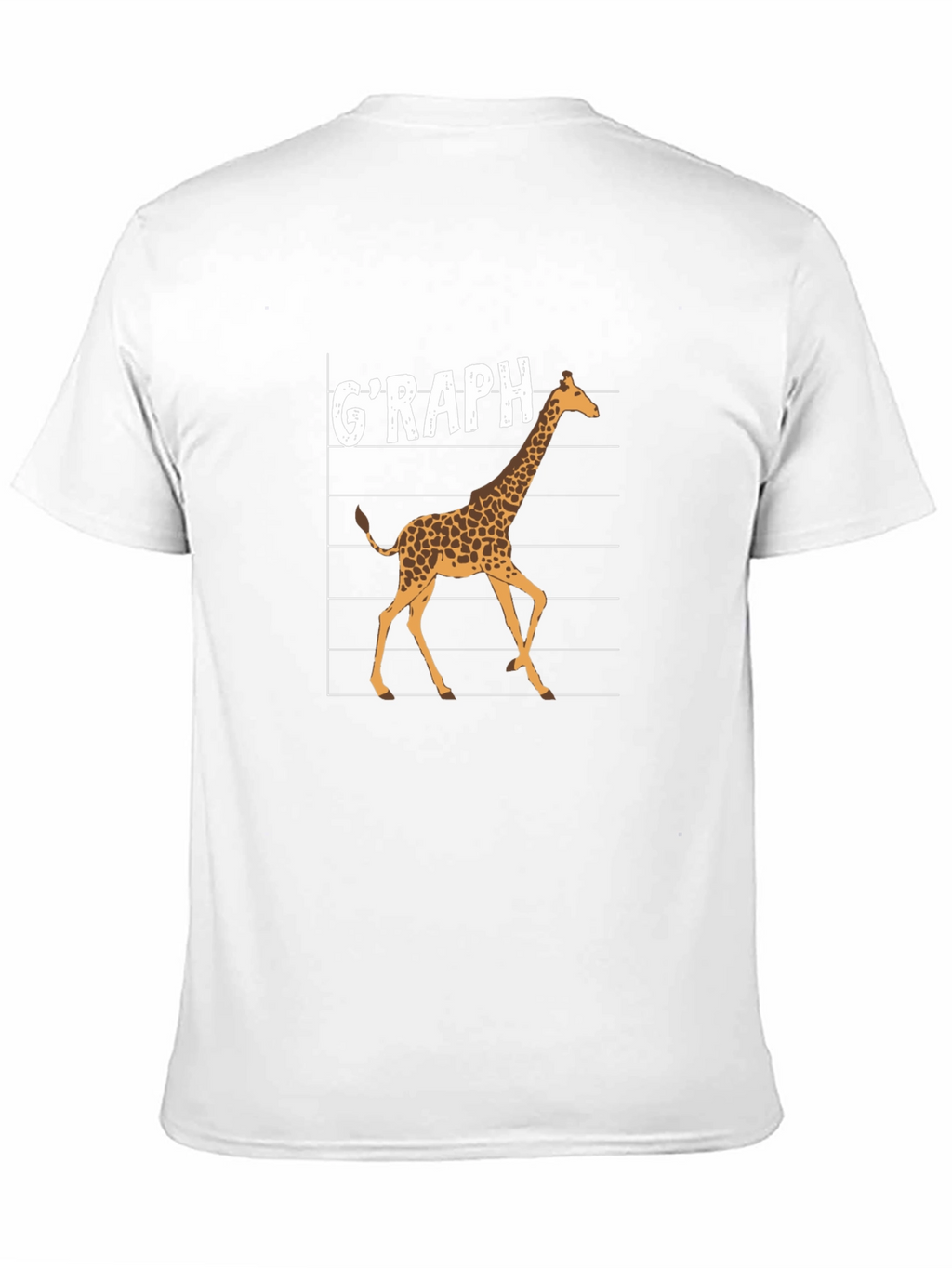 Graph Giraffe Graphic T-Shirt - Black Cotton Tee