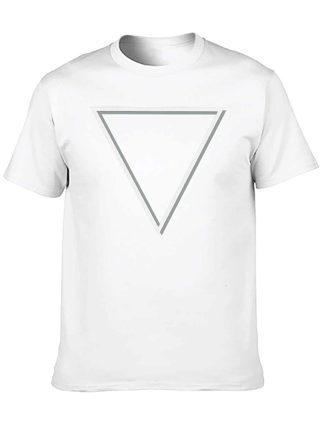 Modern Triangle Graphic Tee - Sleek Black Cotton T-Shirt