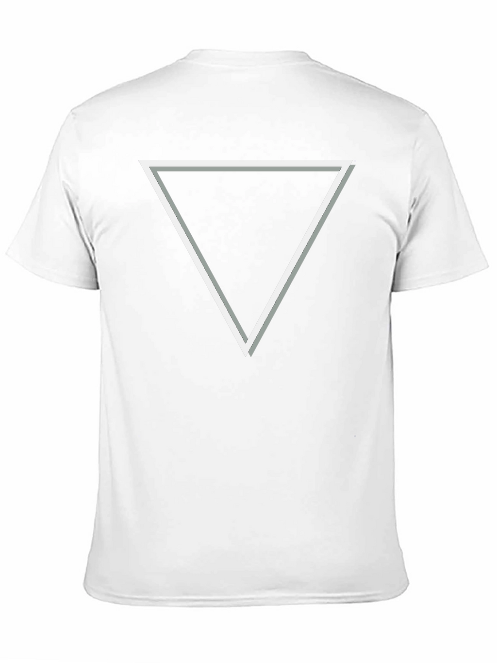 Modern Triangle Graphic Tee - Sleek Black Cotton T-Shirt