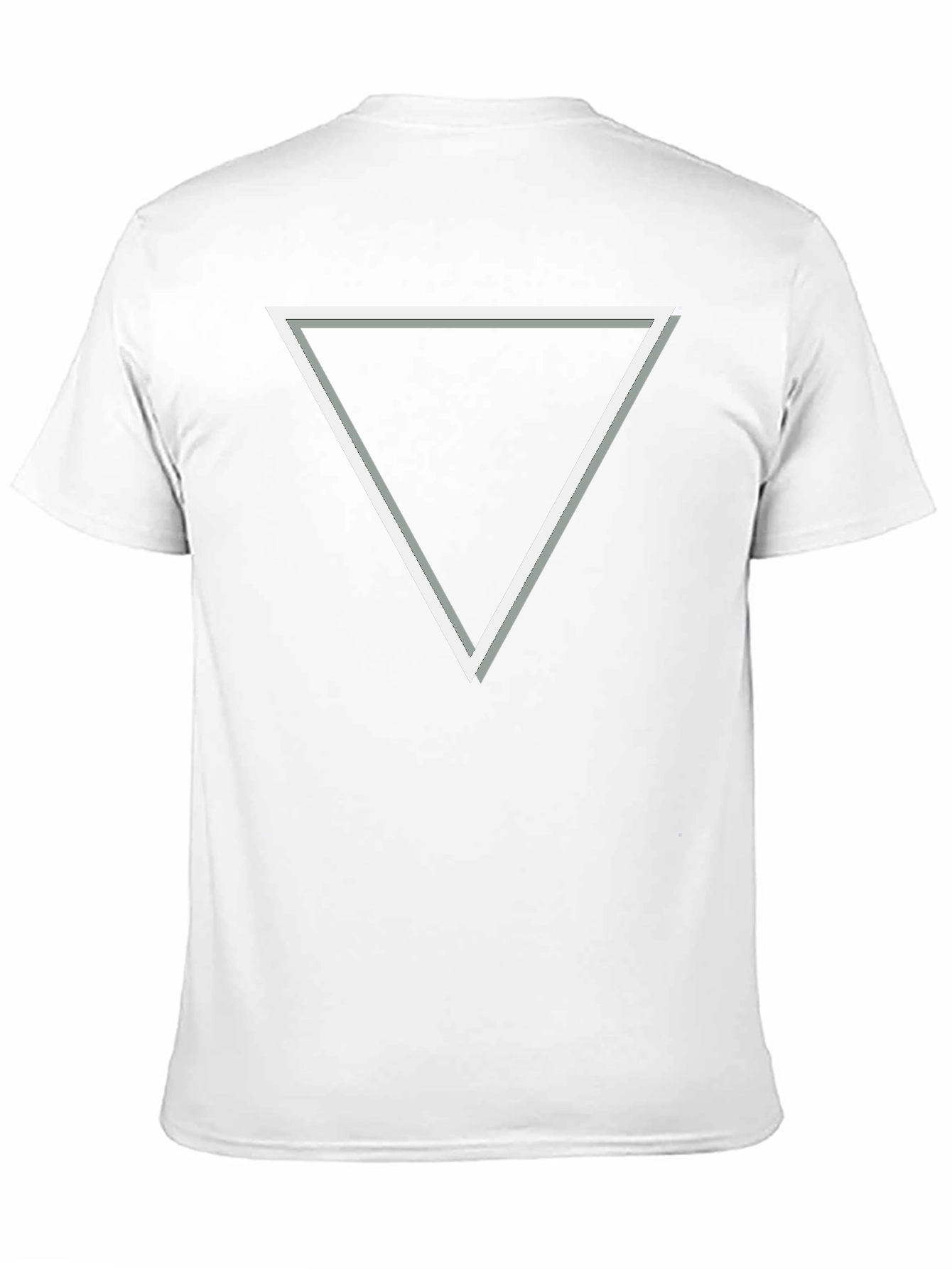 Modern Triangle Graphic Tee - Sleek Black Cotton T-Shirt