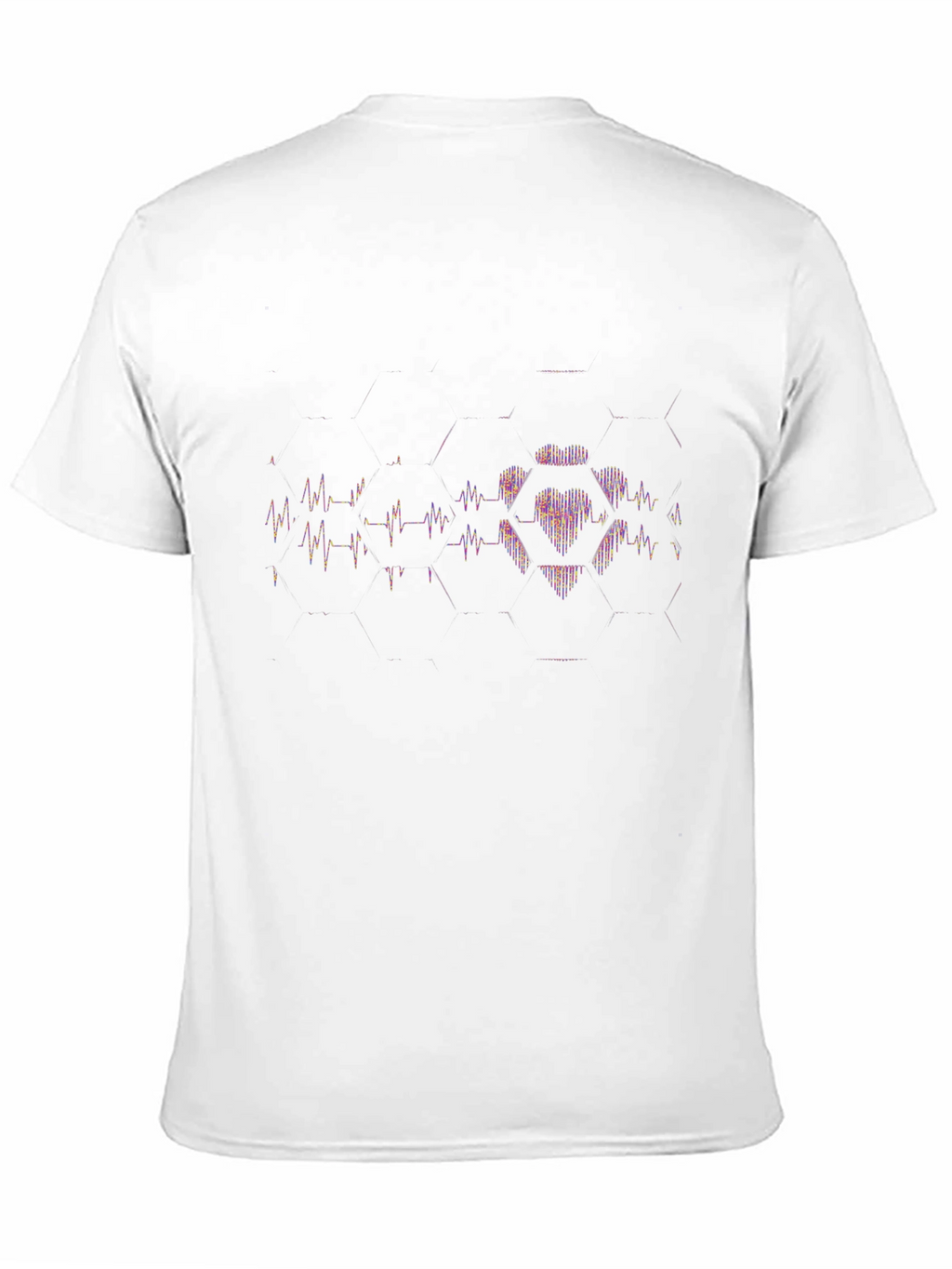 Heartbeat Hex Graphic Black T-Shirt