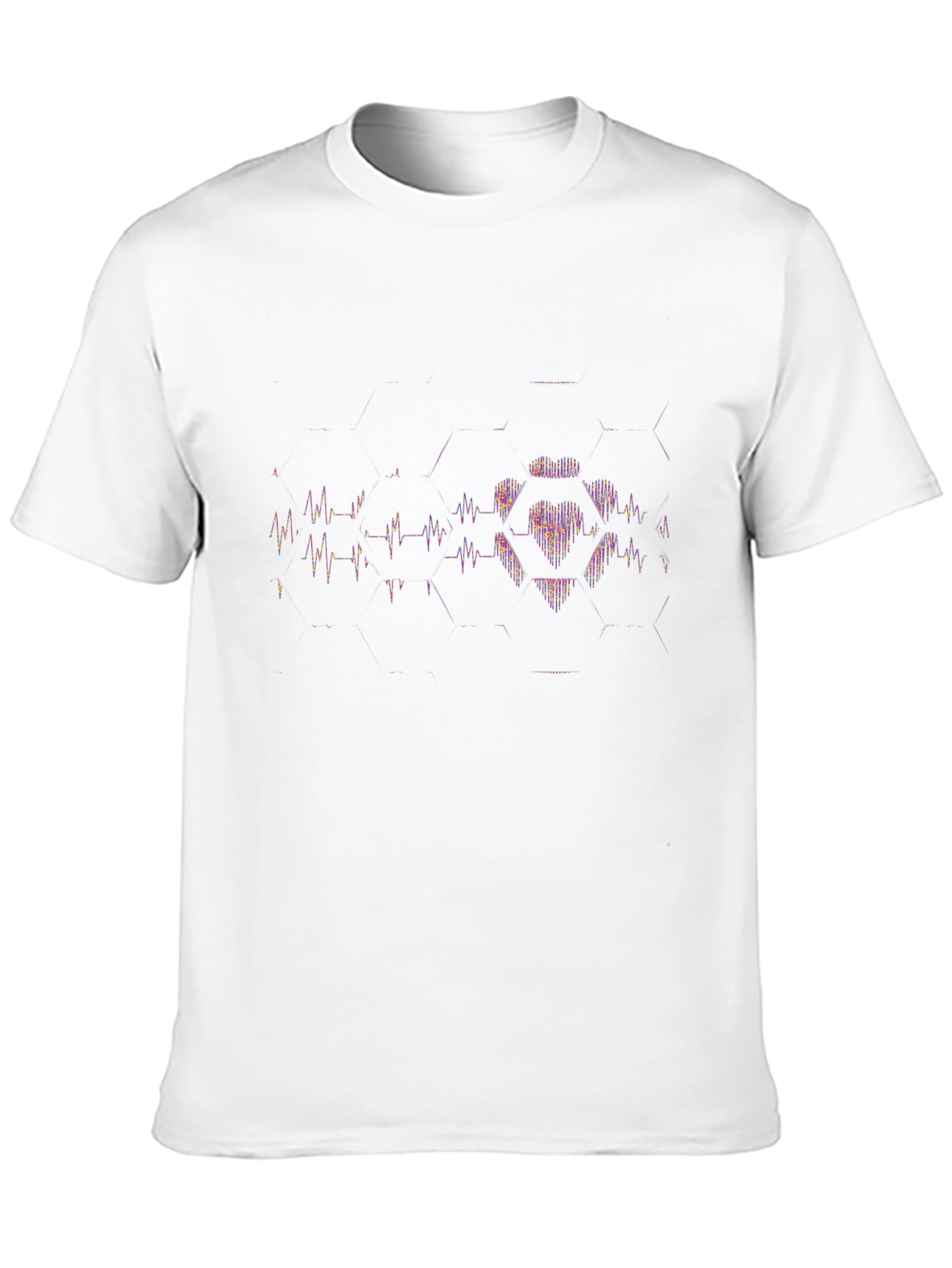 Heartbeat Hex Graphic Black T-Shirt