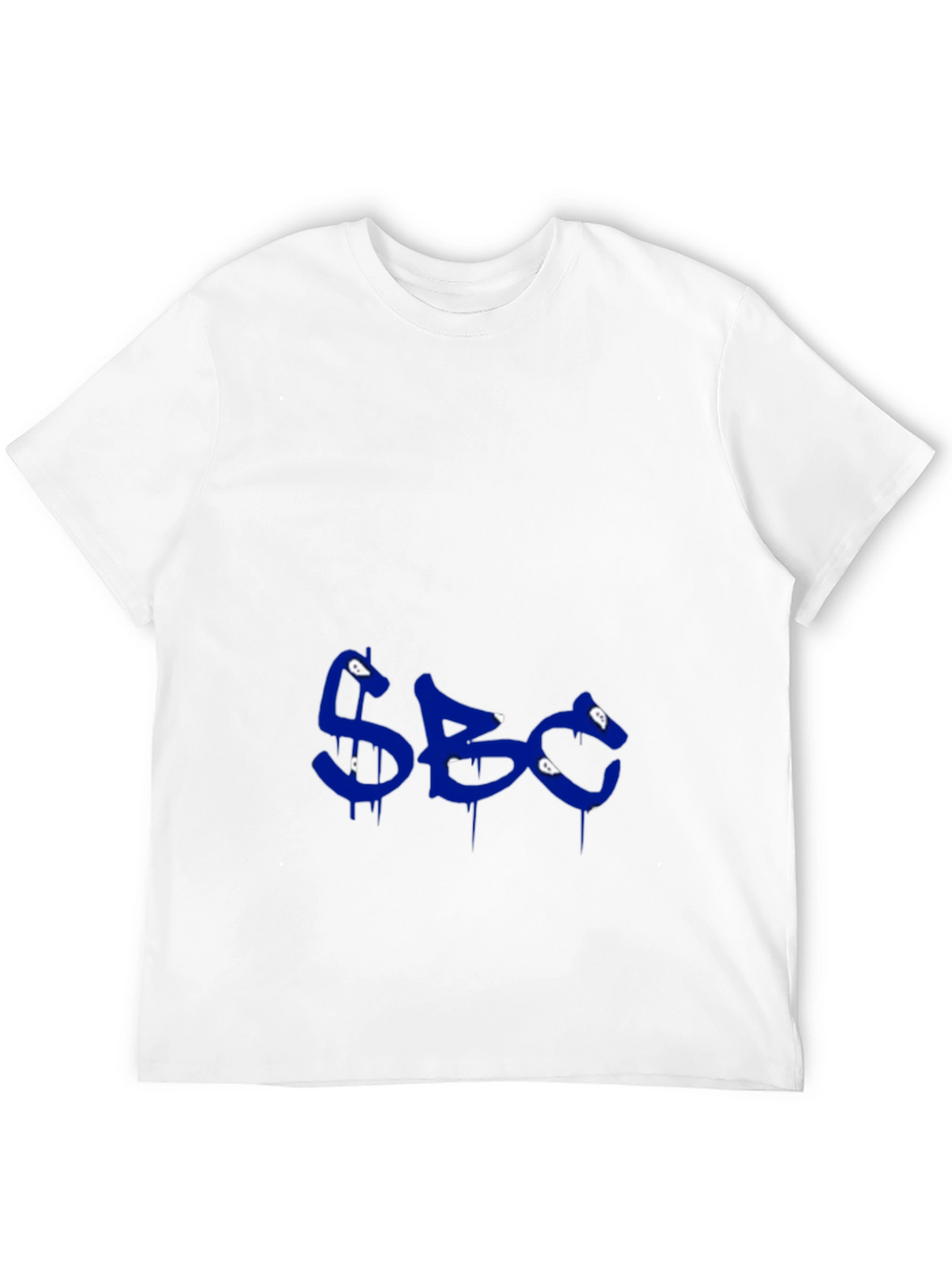 Mens Black Graphic Tee - Blue SBC Print
