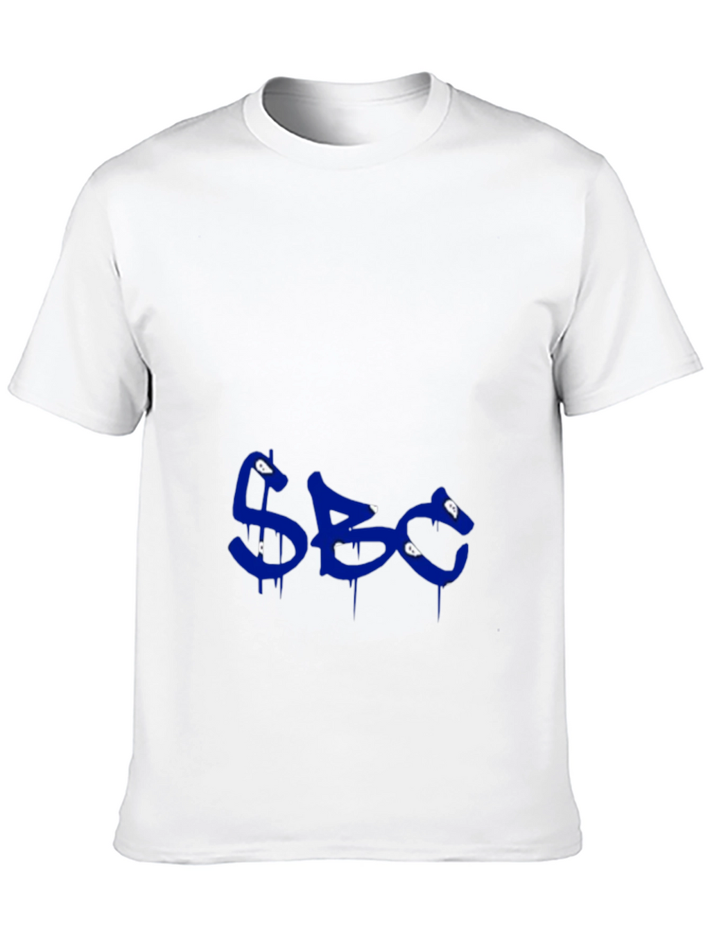 Mens Black Graphic Tee - Blue SBC Print