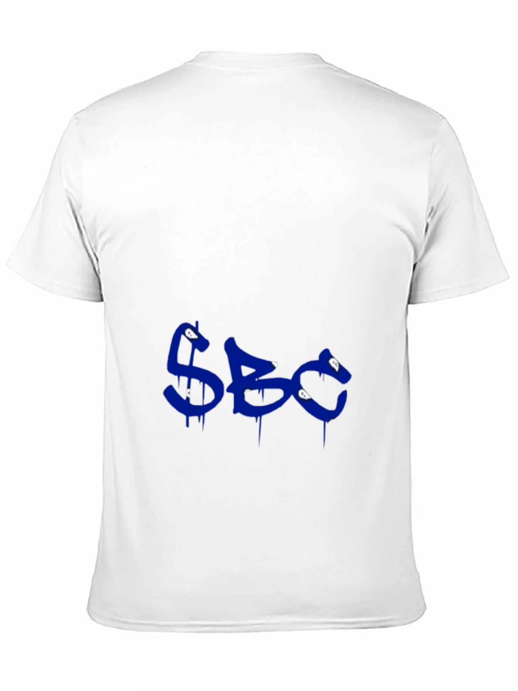 Mens Black Graphic Tee - Blue SBC Print