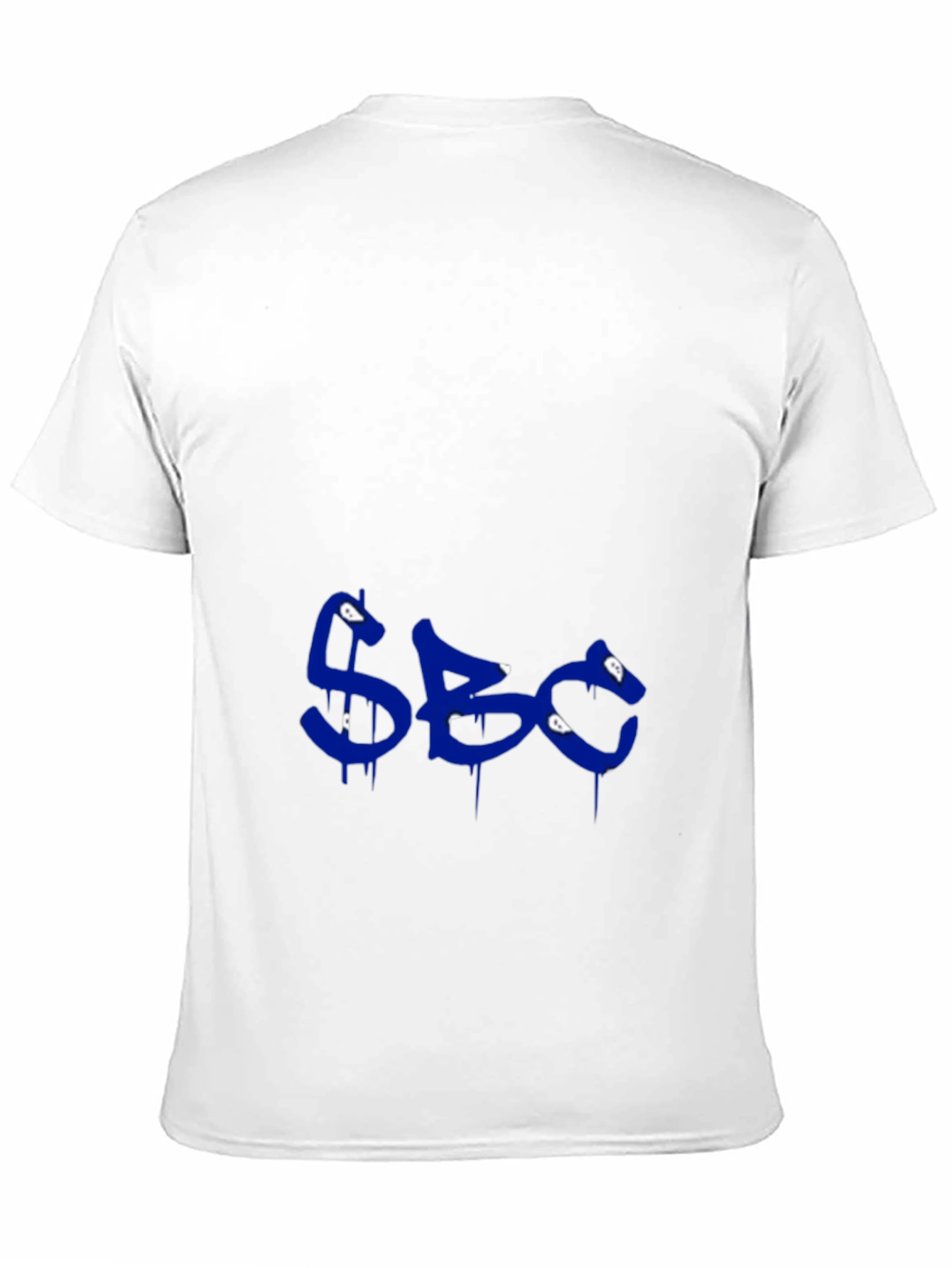 Mens Black Graphic Tee - Blue SBC Print