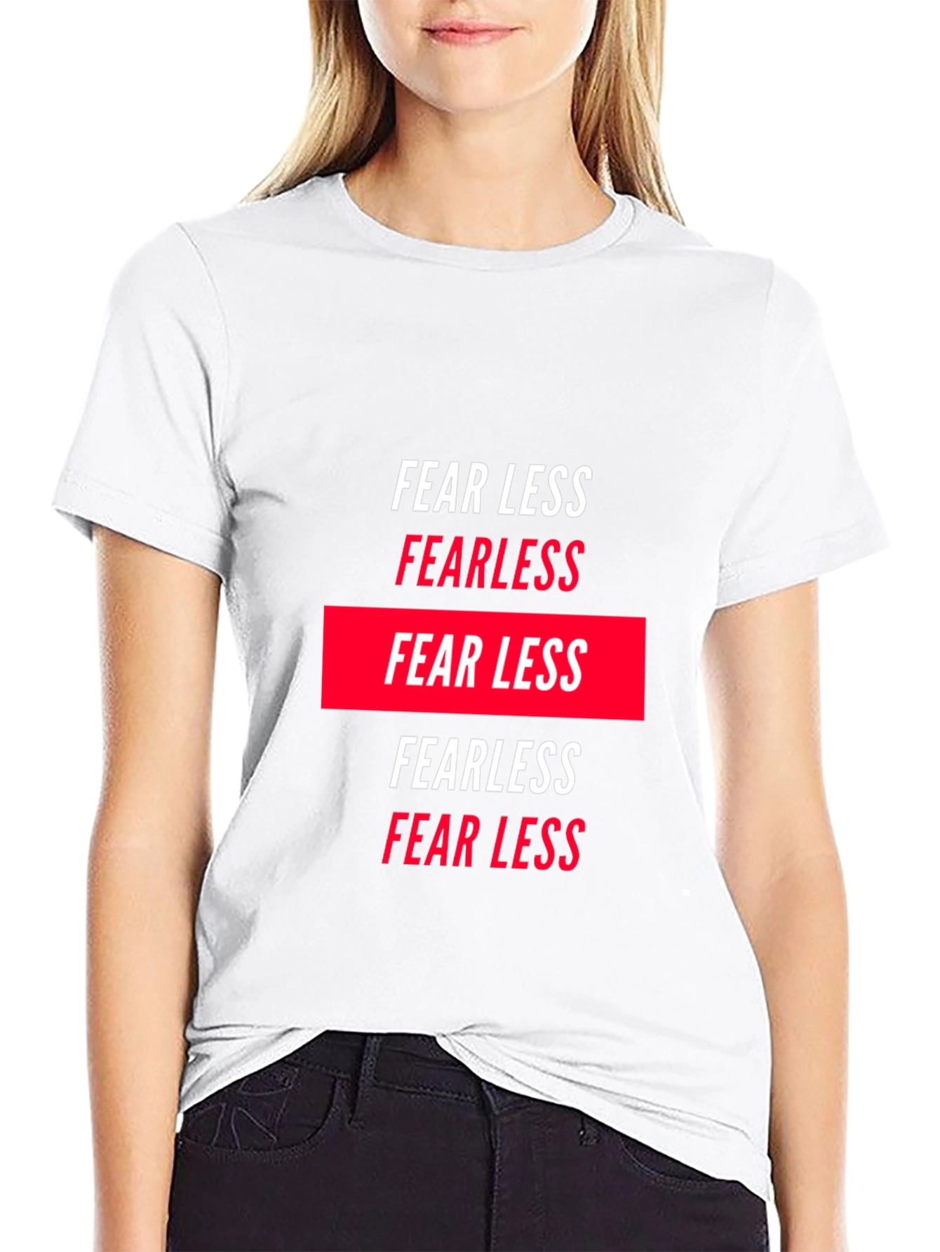 Fearless Graphic Tee - Black Crew Neck T-Shirt