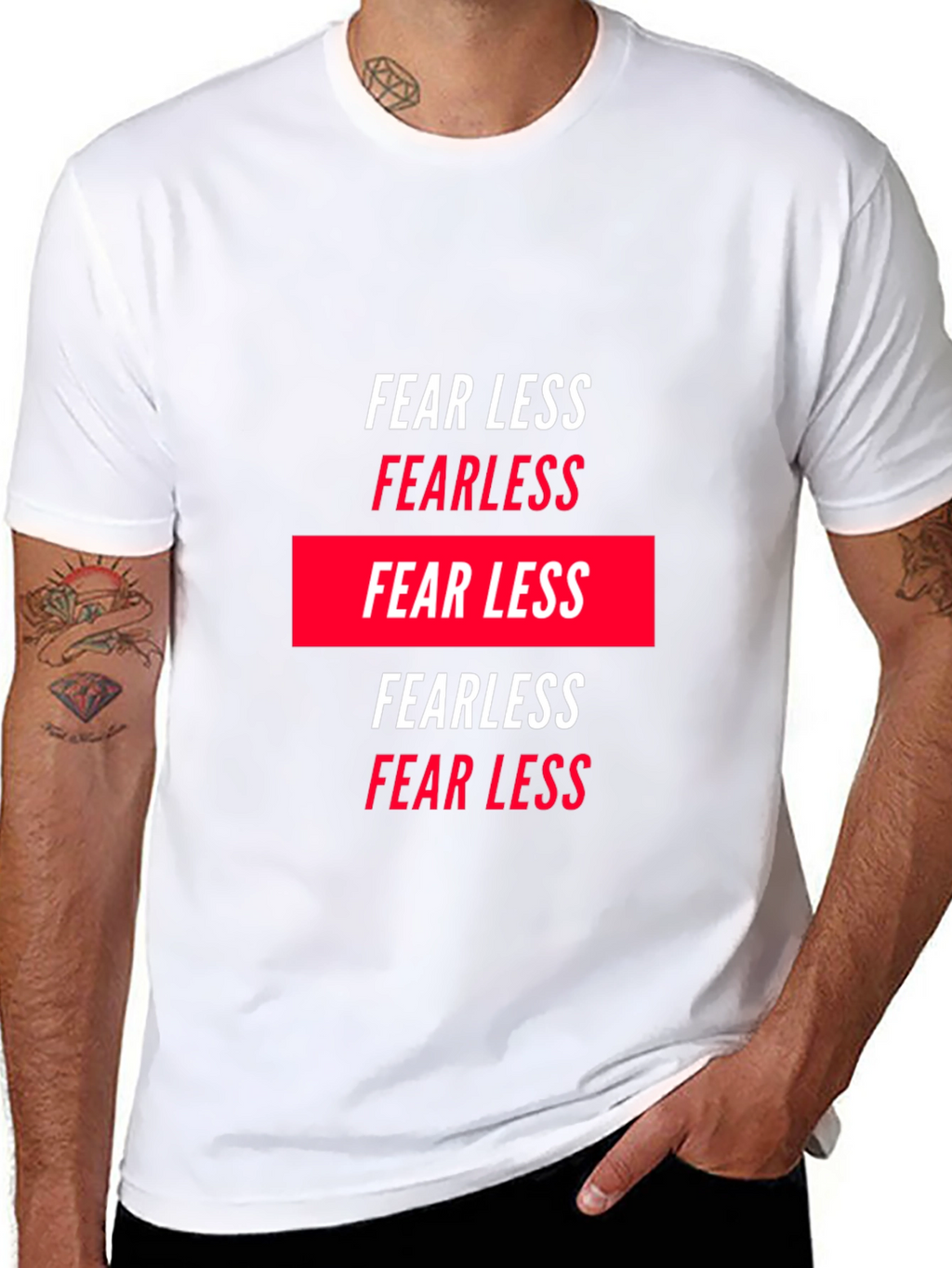 Fearless Graphic Tee - Black Crew Neck T-Shirt