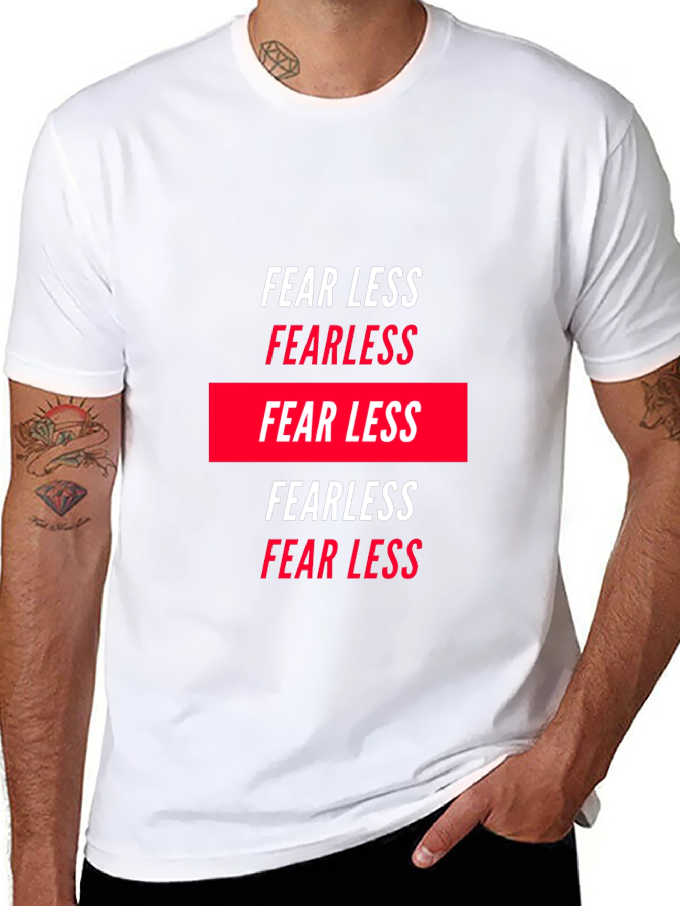 Fearless Graphic Tee - Black Crew Neck T-Shirt