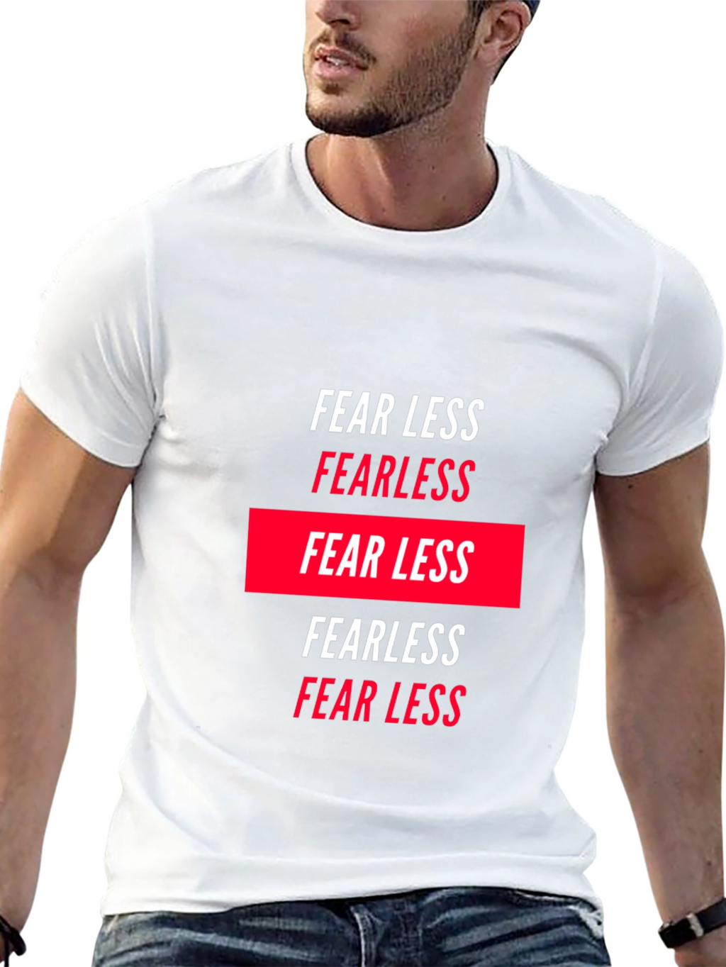 Fearless Graphic Tee - Black Crew Neck T-Shirt