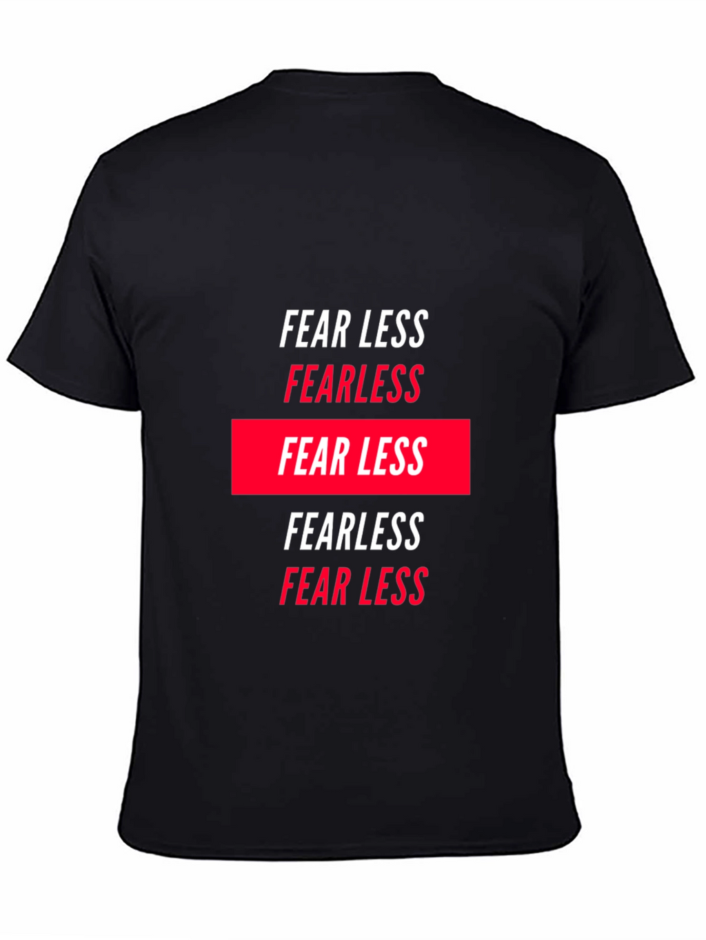 Fearless Graphic Tee - Black Crew Neck T-Shirt