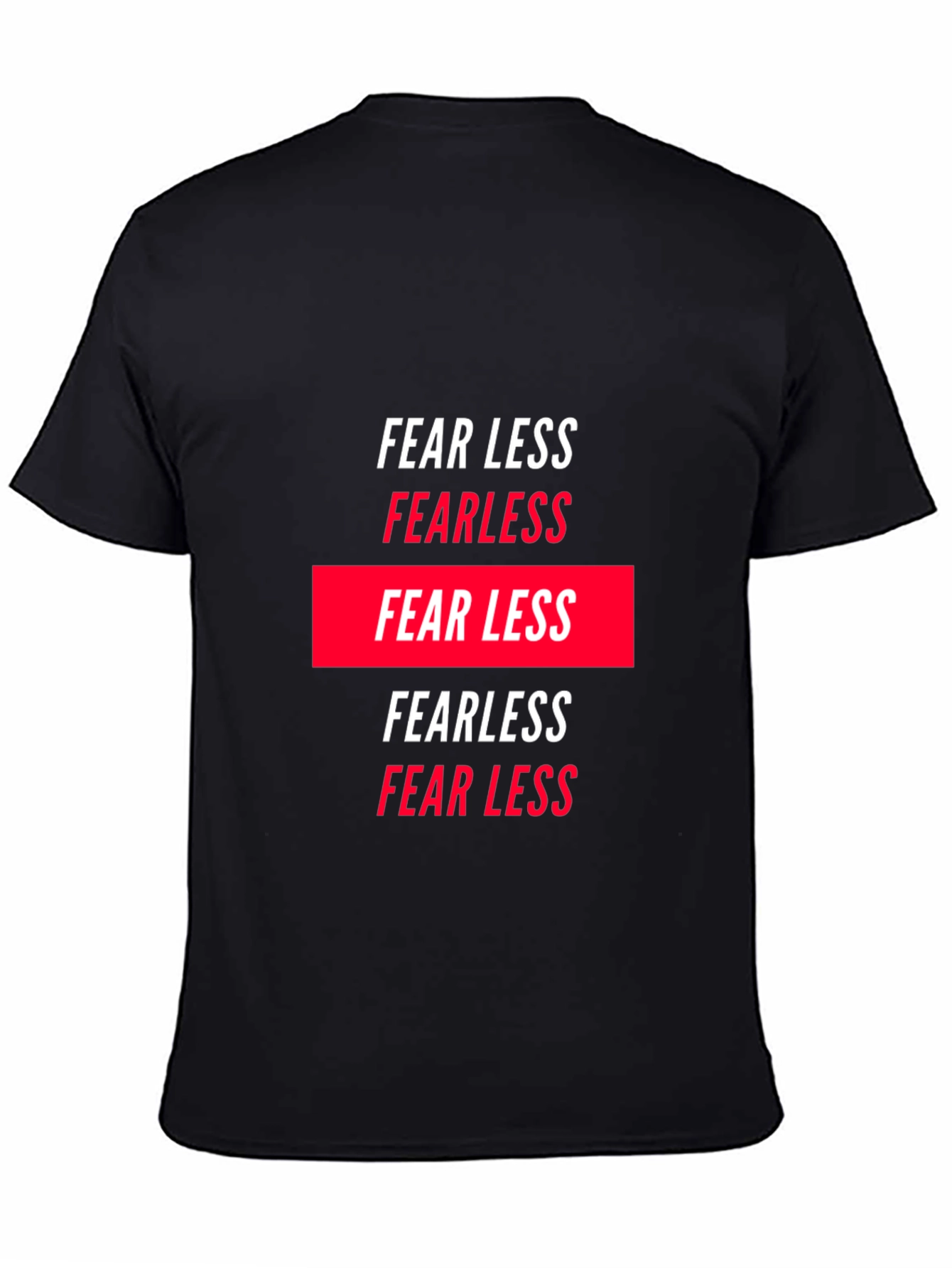 Fearless Graphic Tee - Black Crew Neck T-Shirt