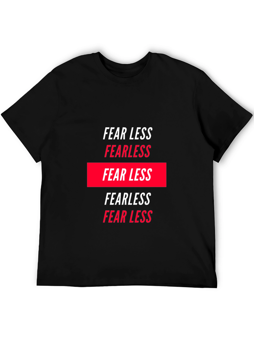 Fearless Graphic Tee - Black Crew Neck T-Shirt