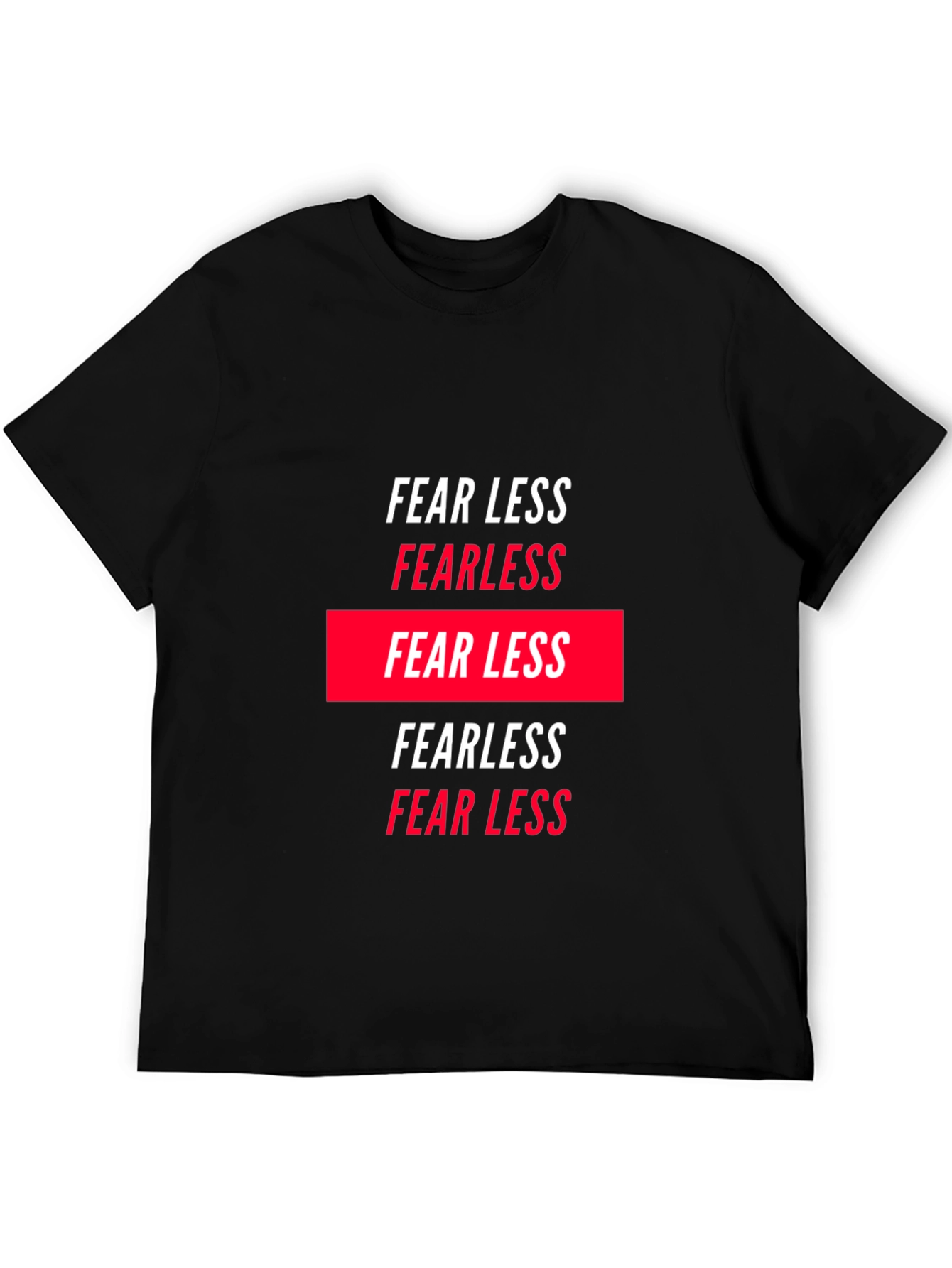 Fearless Graphic Tee - Black Crew Neck T-Shirt