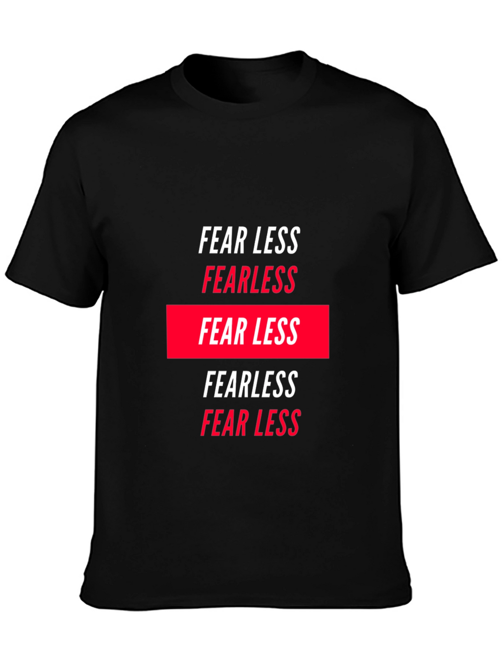 Fearless Graphic Tee - Black Crew Neck T-Shirt